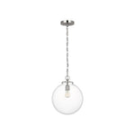 Katie Globe Pendant LIGHTING - pendant Visual Comfort - Signature Polished Nickel Clear Glass