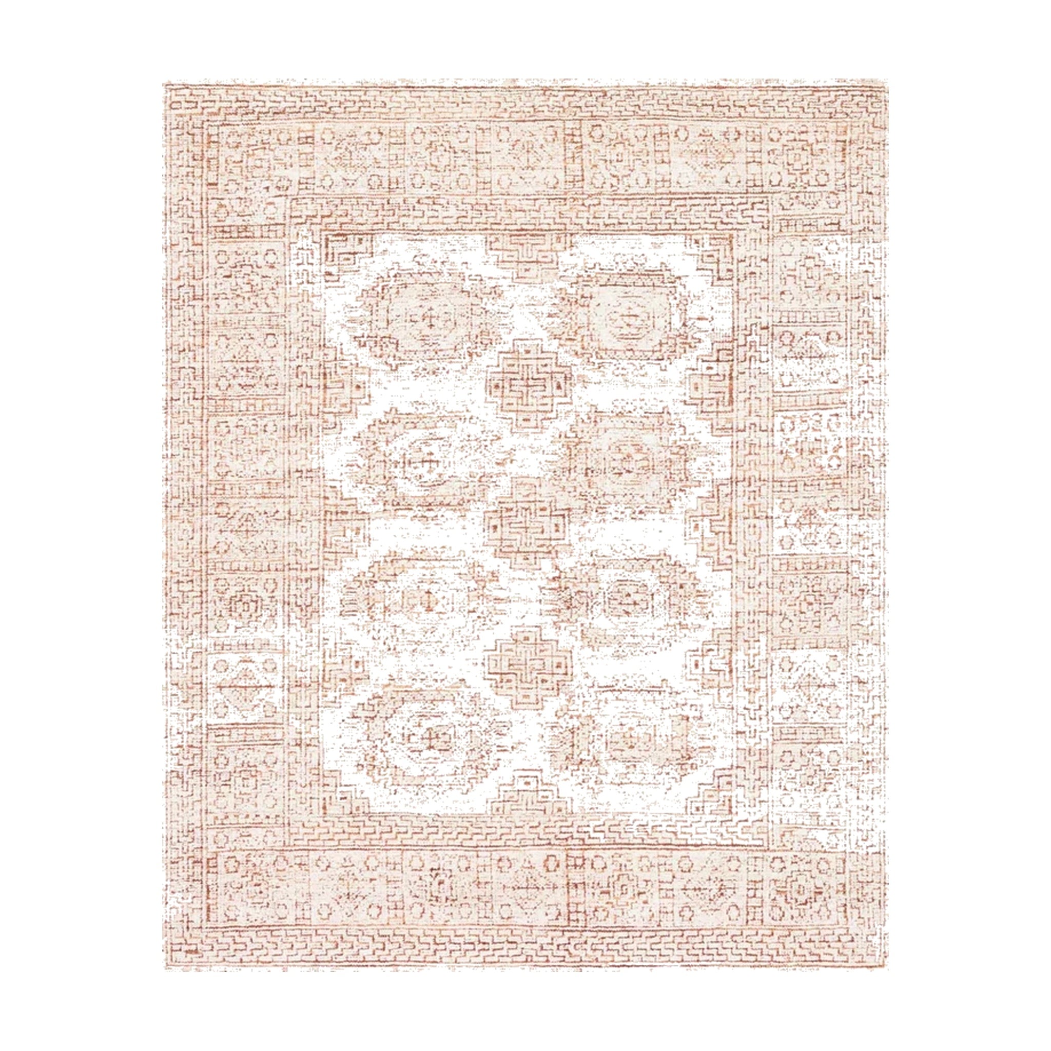 Loloi Vestige White / Persimmon Rug RUGS - cotton Loloi 2'0" x 3'0"