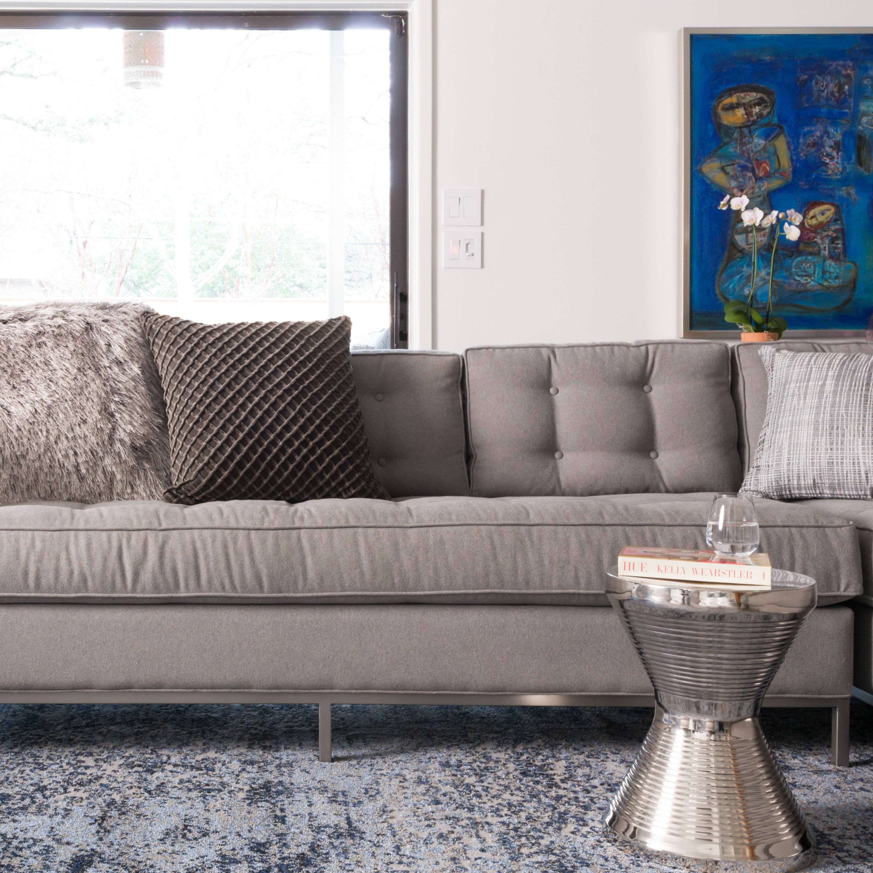 Loloi Viera Lt. Blue / Grey Rug RUGS - synthetic Loloi