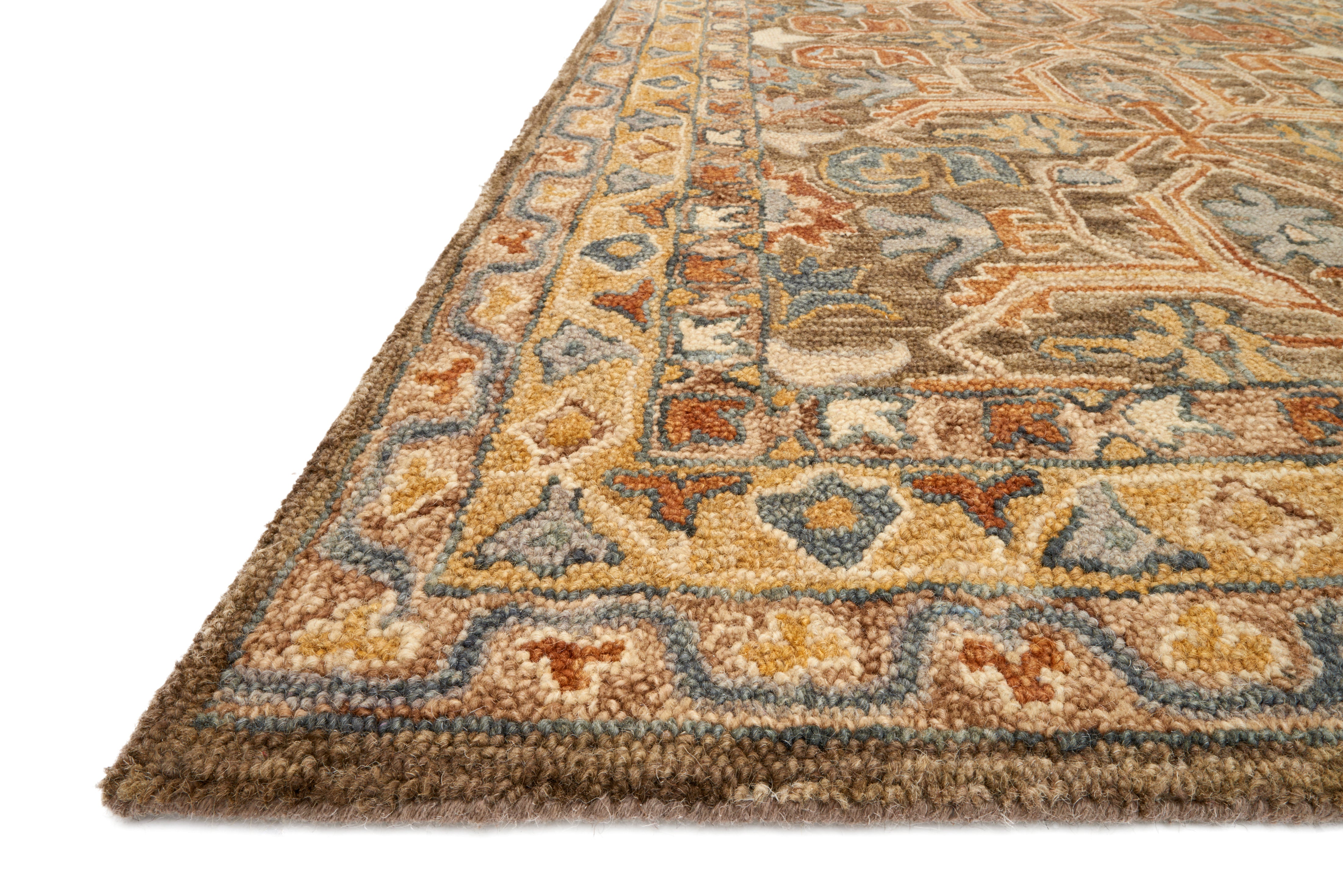 Loloi Victoria Walnut / Multi Rug RUGS - wool Loloi