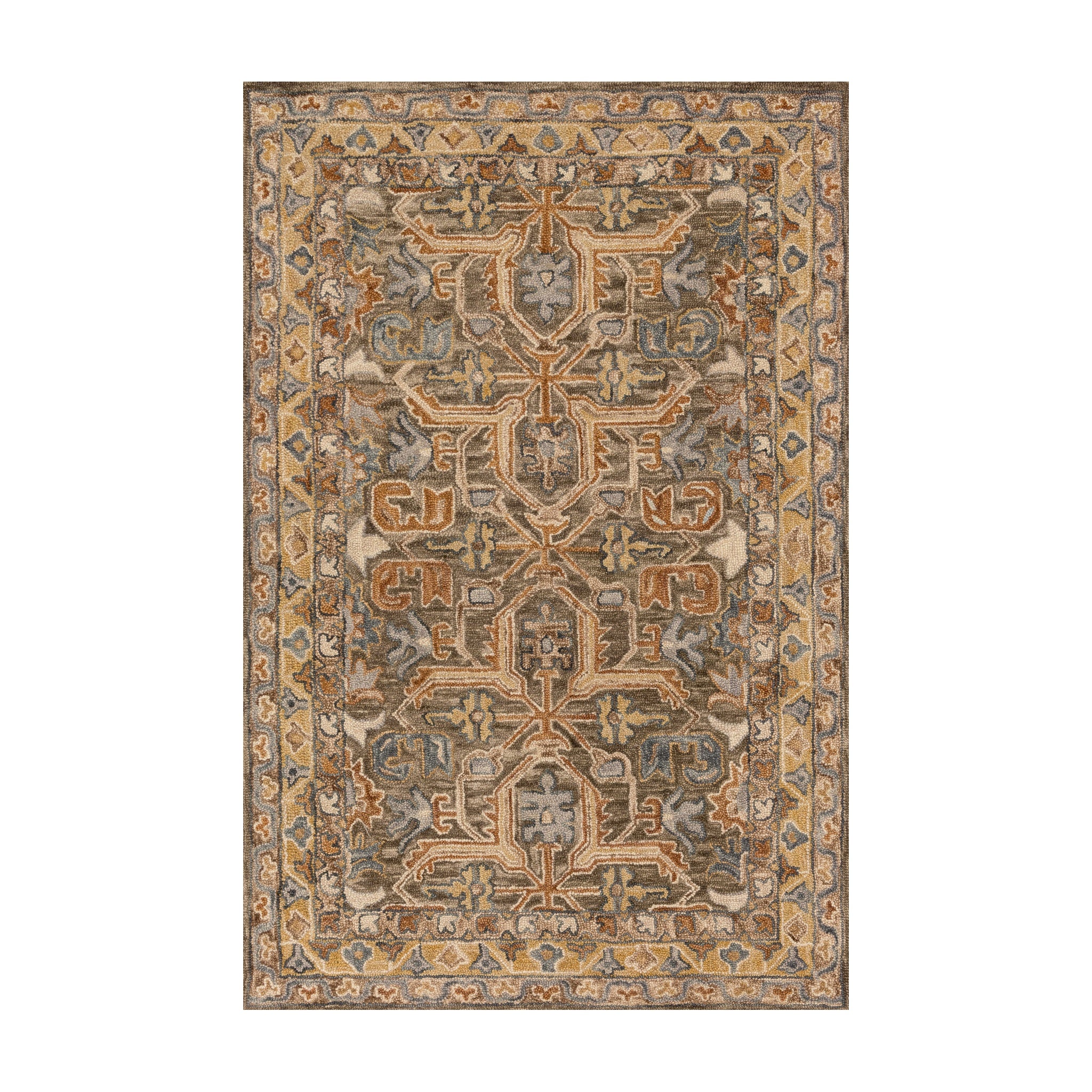 Loloi Victoria Walnut / Multi Rug RUGS - wool Loloi 18" x 18"