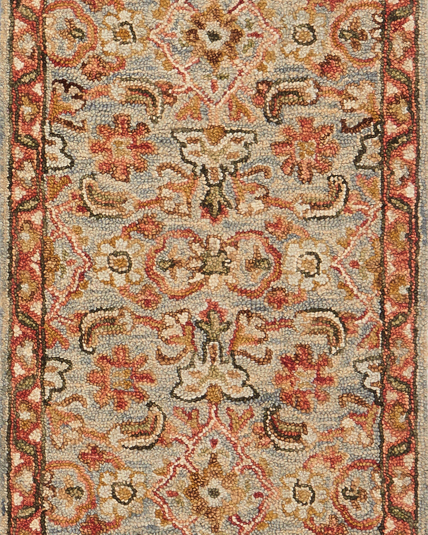 Loloi Victoria Slate / Terracotta Rug RUGS - wool Loloi