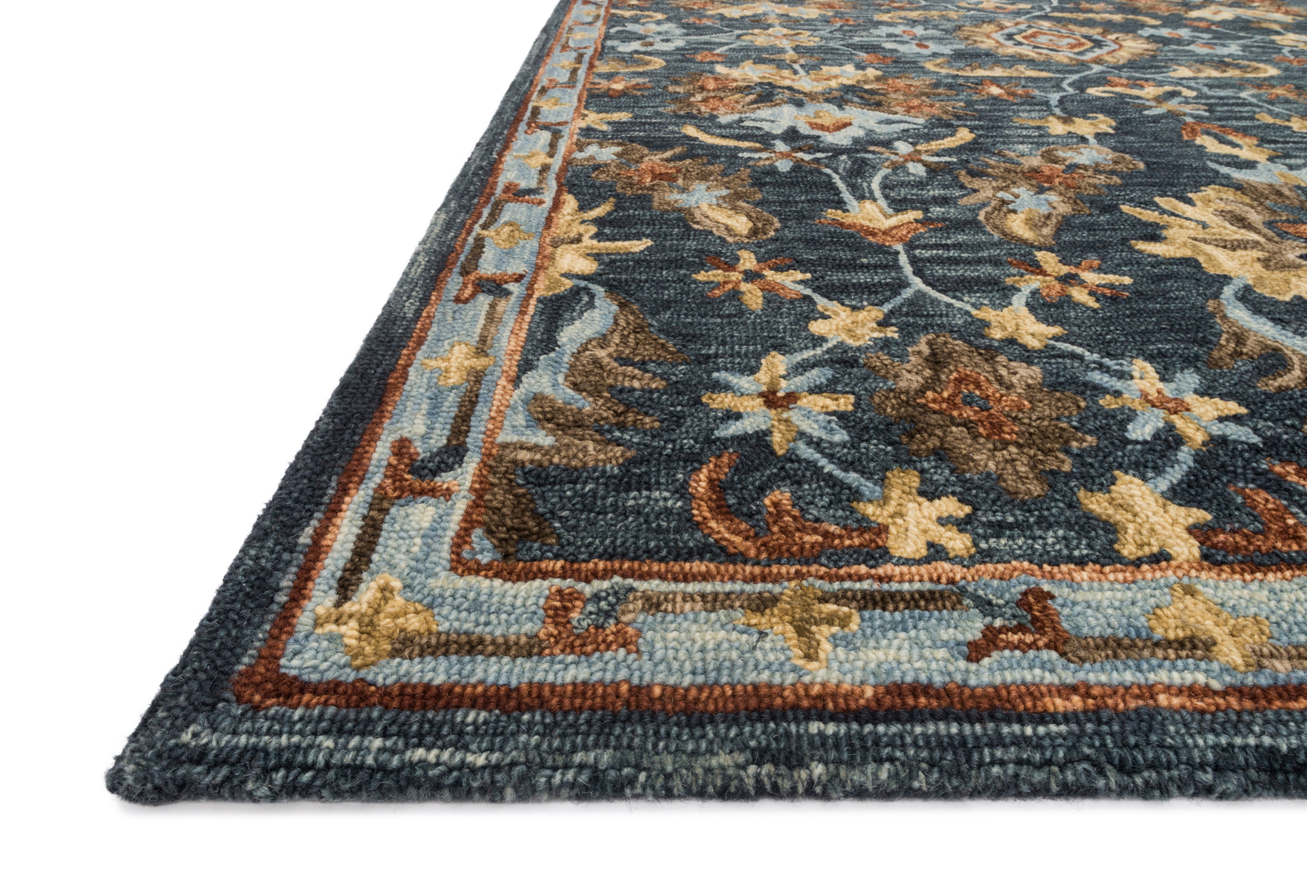 Loloi Victoria Denim / Multi Rug RUGS - wool Loloi