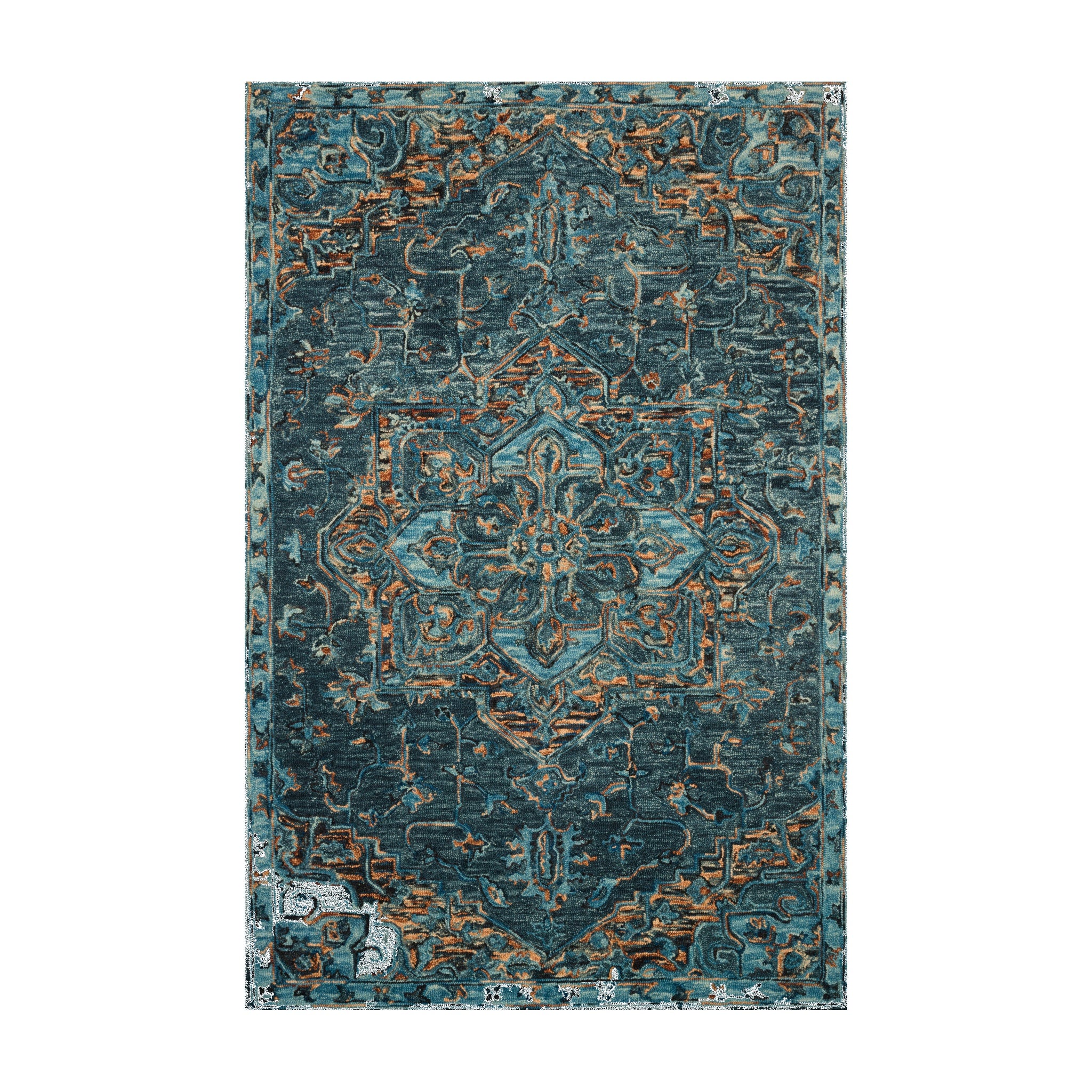 Loloi Victoria Teal / Multi Rug RUGS - wool Loloi 18" x 18"