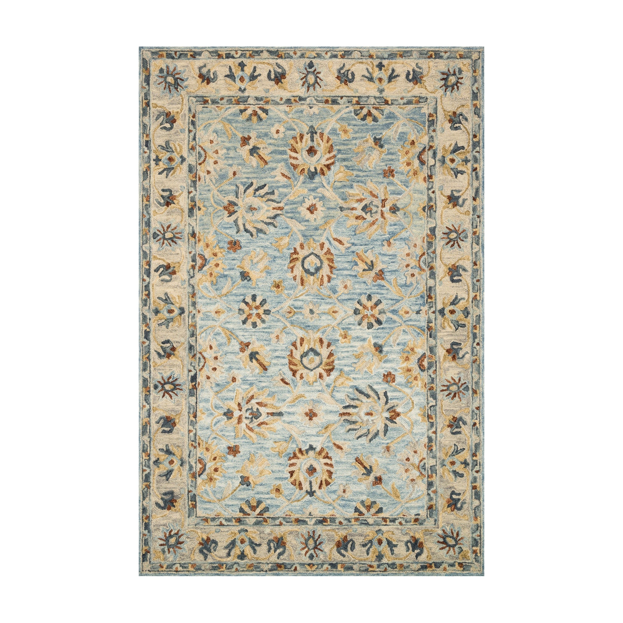 Loloi Victoria Lt. Blue / Natural Rug RUGS - wool Loloi 18" x 18"
