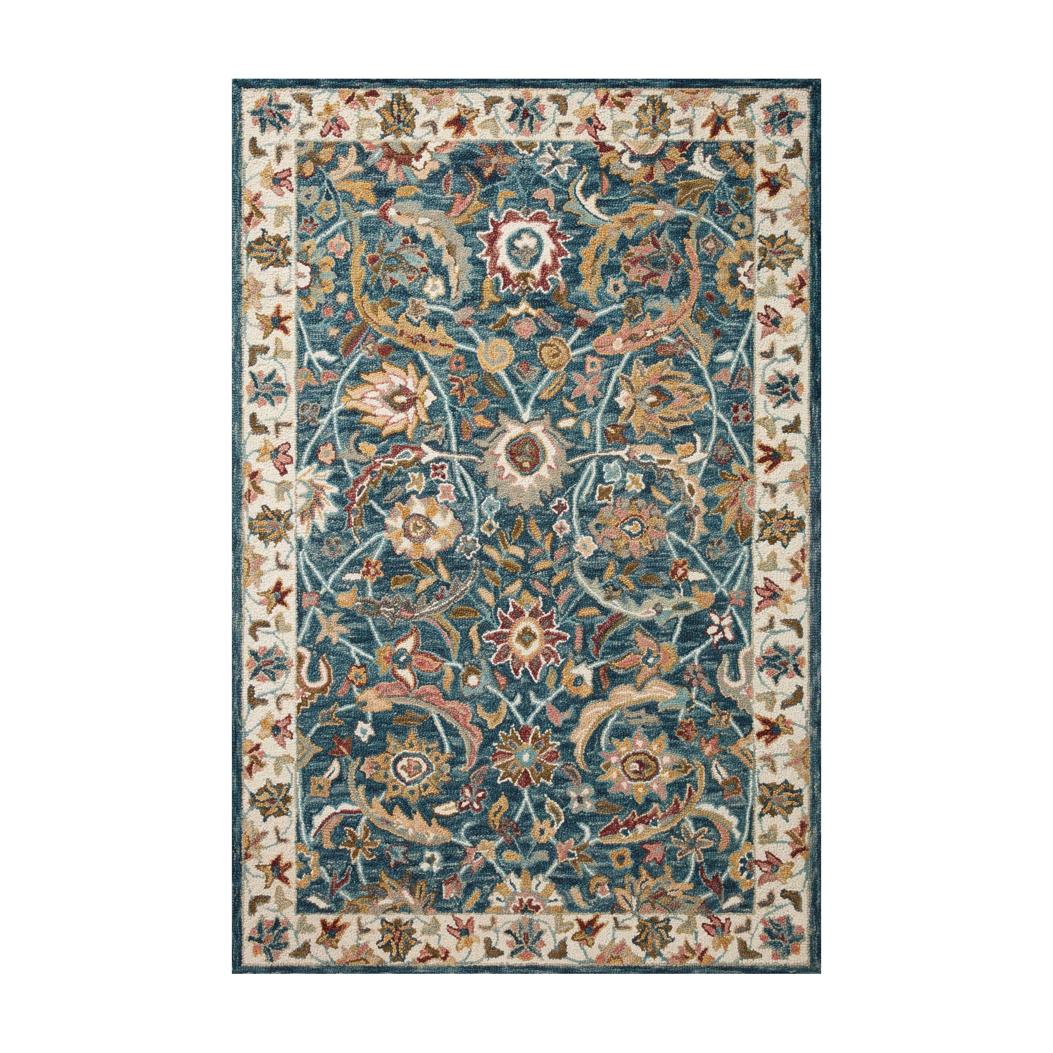 Loloi Victoria Ocean / Multi Rug RUGS - wool Loloi 18" x 18"