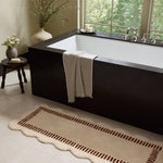 Chris Loves Julia x Loloi Valerie Ivory / Brick Bath Mat - Rug & Weave