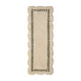 Chris Loves Julia x Loloi Valerie Ivory / Green Bath Mat