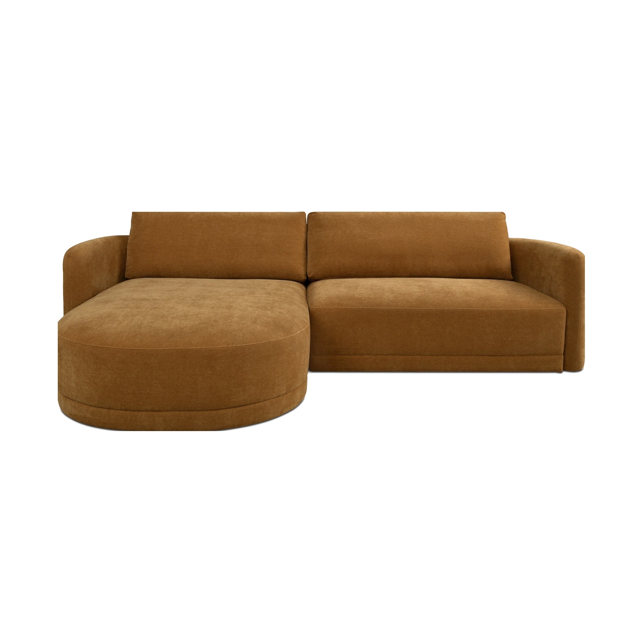Elaine 2-Piece Sectional FURNITURE - sectional Moe's Furniture Brown Left