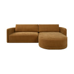 Elaine 2-Piece Sectional FURNITURE - sectional Moe's Furniture Brown Right