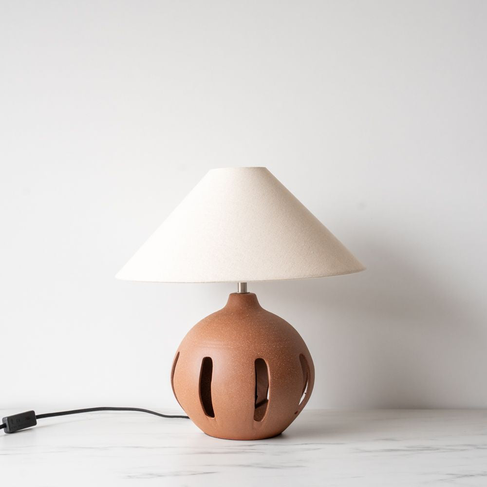 Matte Brown Ceramic Table Lamp - Rug & Weave