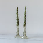 Tree Shaped Taper Candles - Evergreen CHRISTMAS 2026 Creative Co-op (DYA)