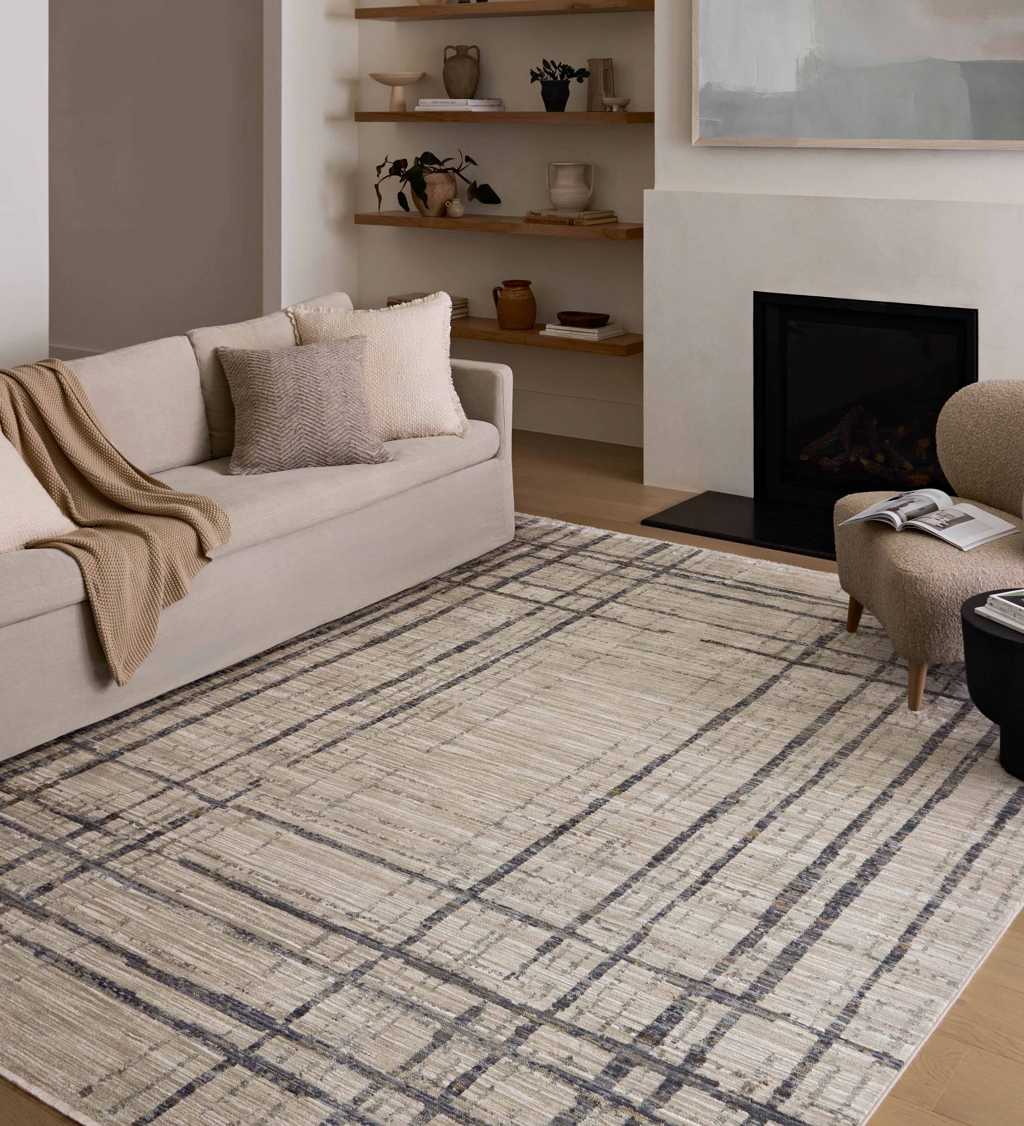 Loloi Wade Beige / Midnight Rug