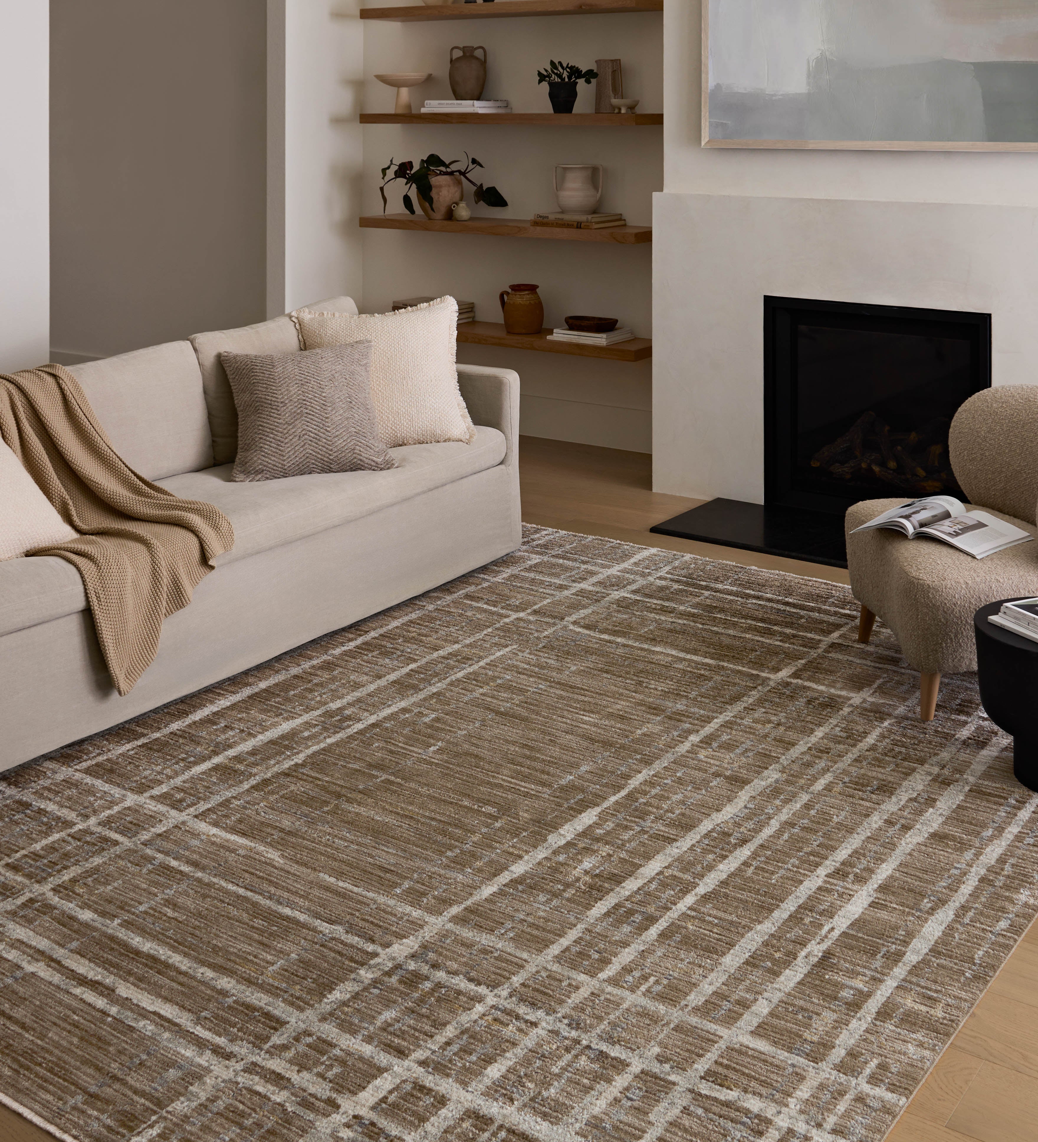 Loloi Wade Brown / Stone Rug