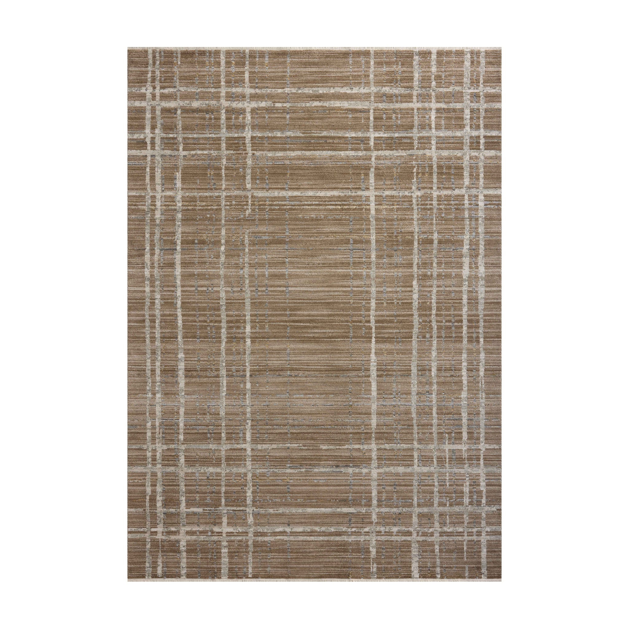 Loloi Wade Brown / Stone Rug RUGS - synthetic Loloi 18" x 18"