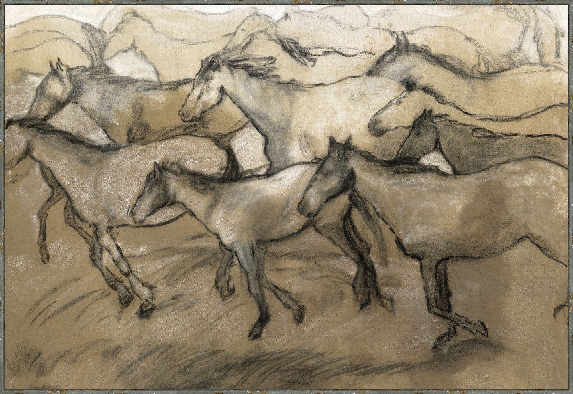 "Horse Trot" Framed Art Print ARTWORK - framed art Wendover Art Group