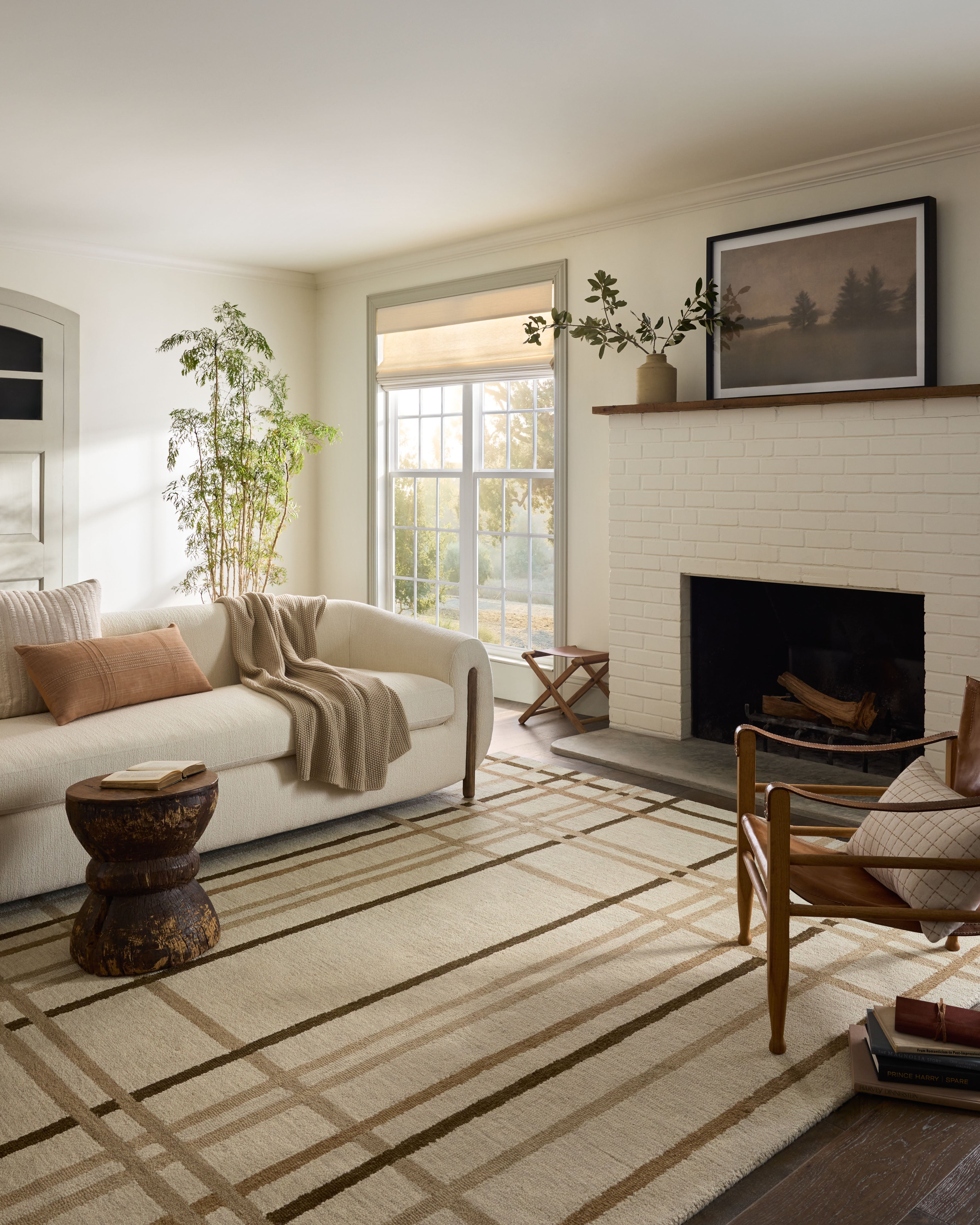 Magnolia Home by Joanna Gaines x Loloi Waylon Natural / Bark Rug RUGS - wool Loloi 18" x 18" sample