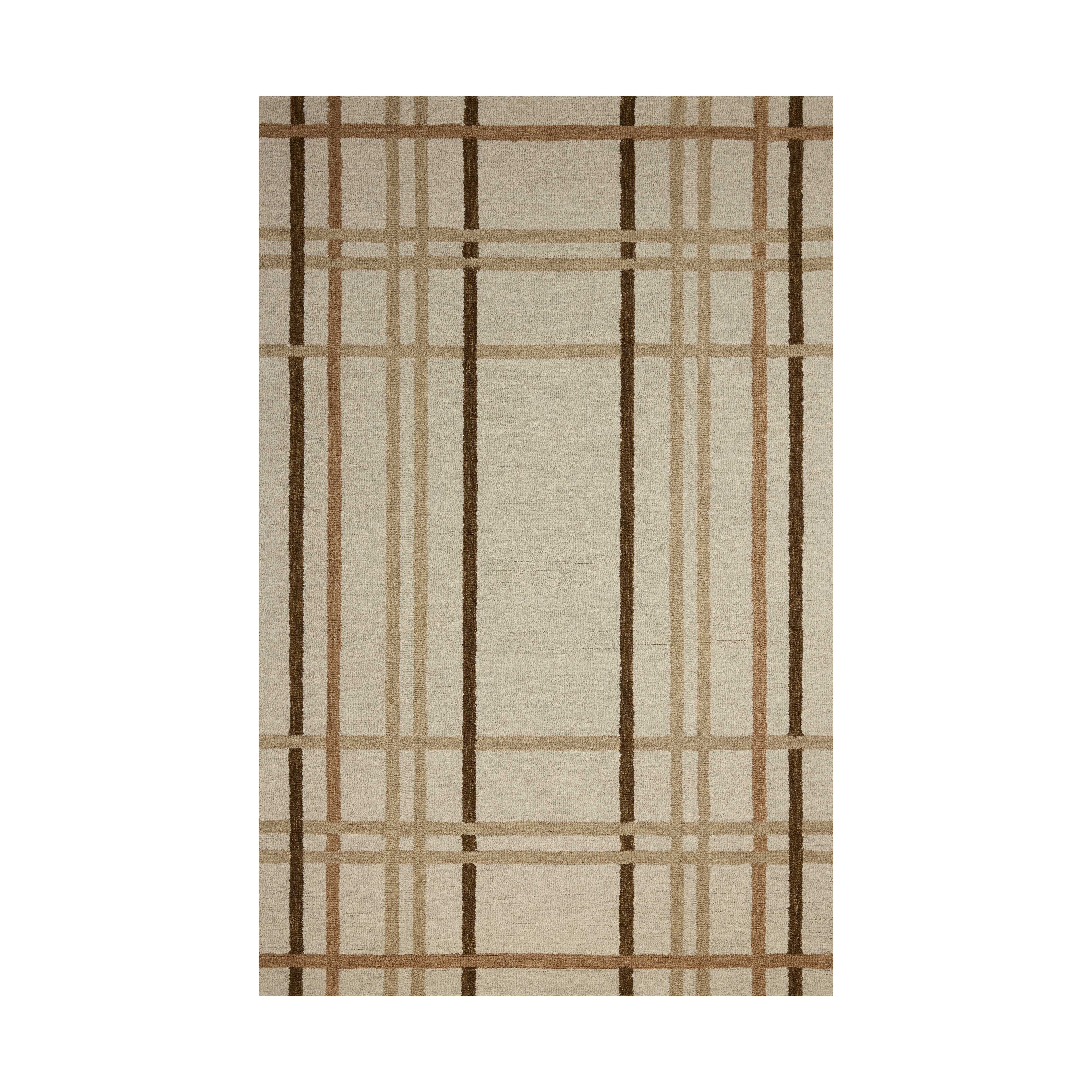 Magnolia Home by Joanna Gaines x Loloi Waylon Natural / Bark Rug, 18" x 18" Sample