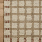 Magnolia Home by Joanna Gaines x Loloi Waylon Natural / Rust Rug RUGS - wool Loloi 18" x 18" sample