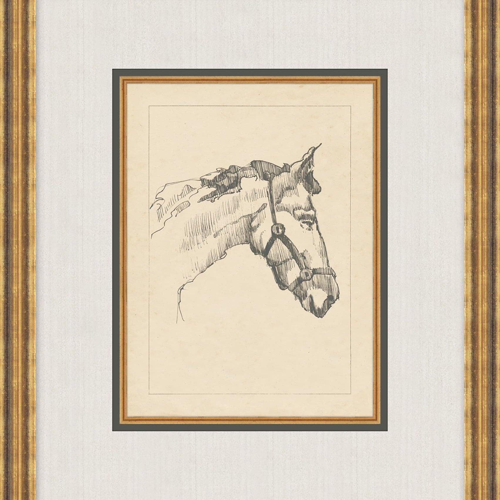 "Horse Sketch" Framed Art Print ARTWORK - framed art Wendover Art Group