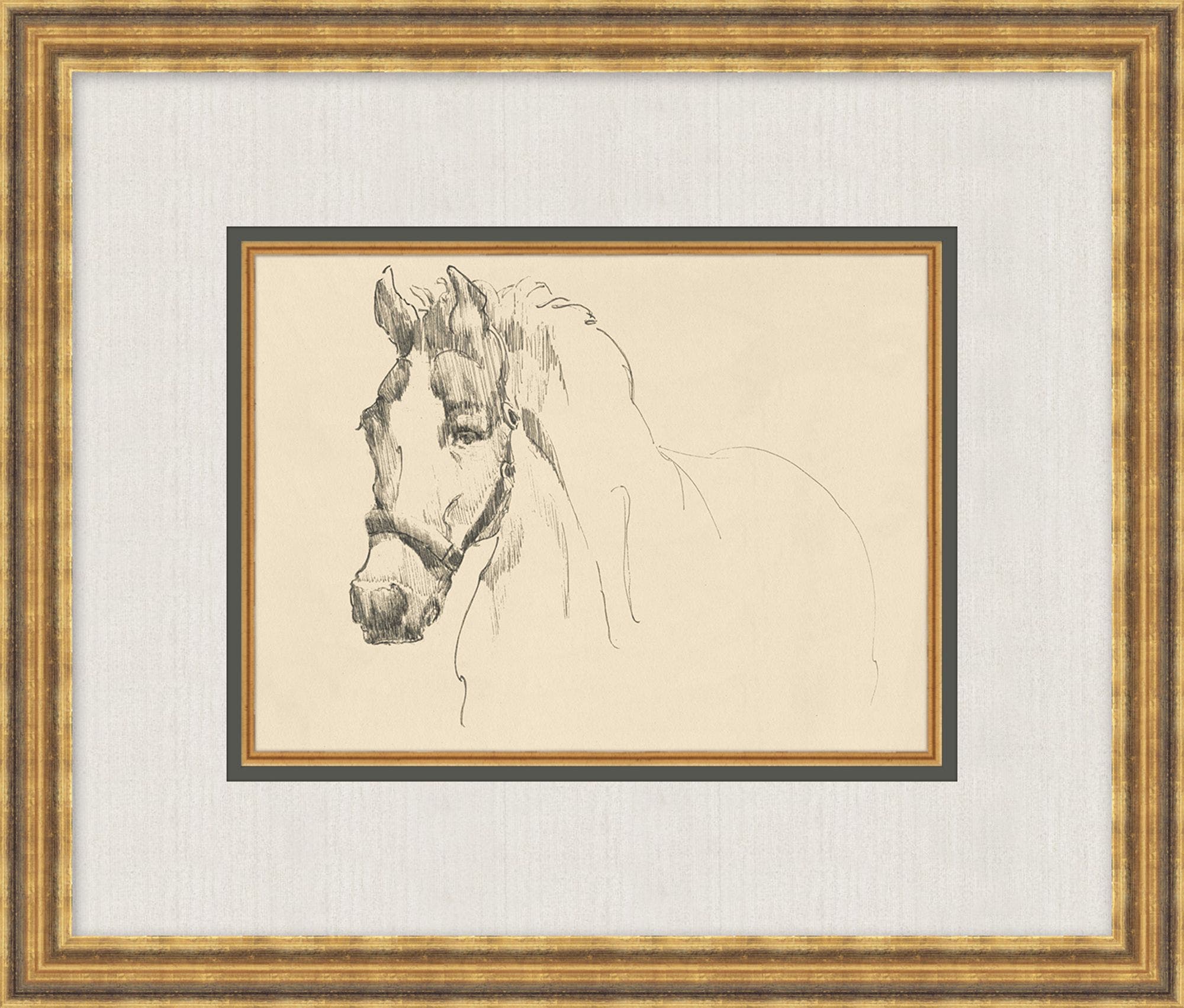 "Equine Sketch" Framed Art Print ARTWORK - framed art Wendover Art Group