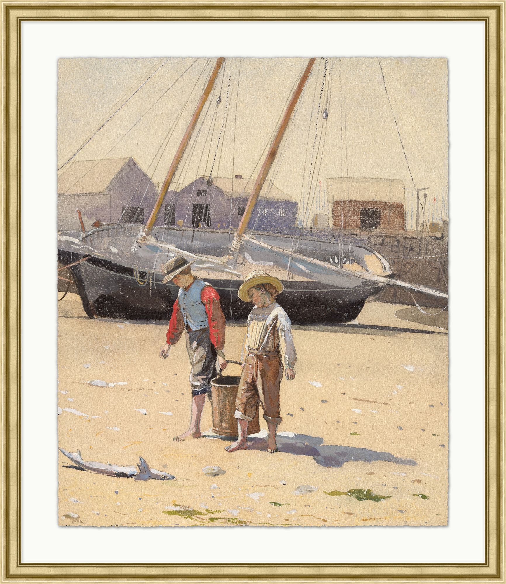 "Collecting the Sea" Framed Art Print ARTWORK - framed art Wendover Art Group