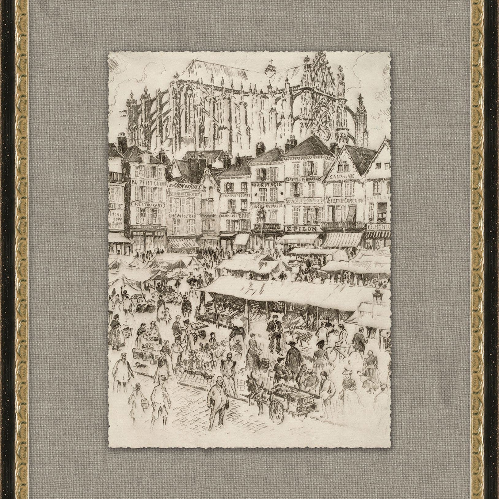 "Sketched in History" Framed Art Print ARTWORK - framed art Wendover Art Group