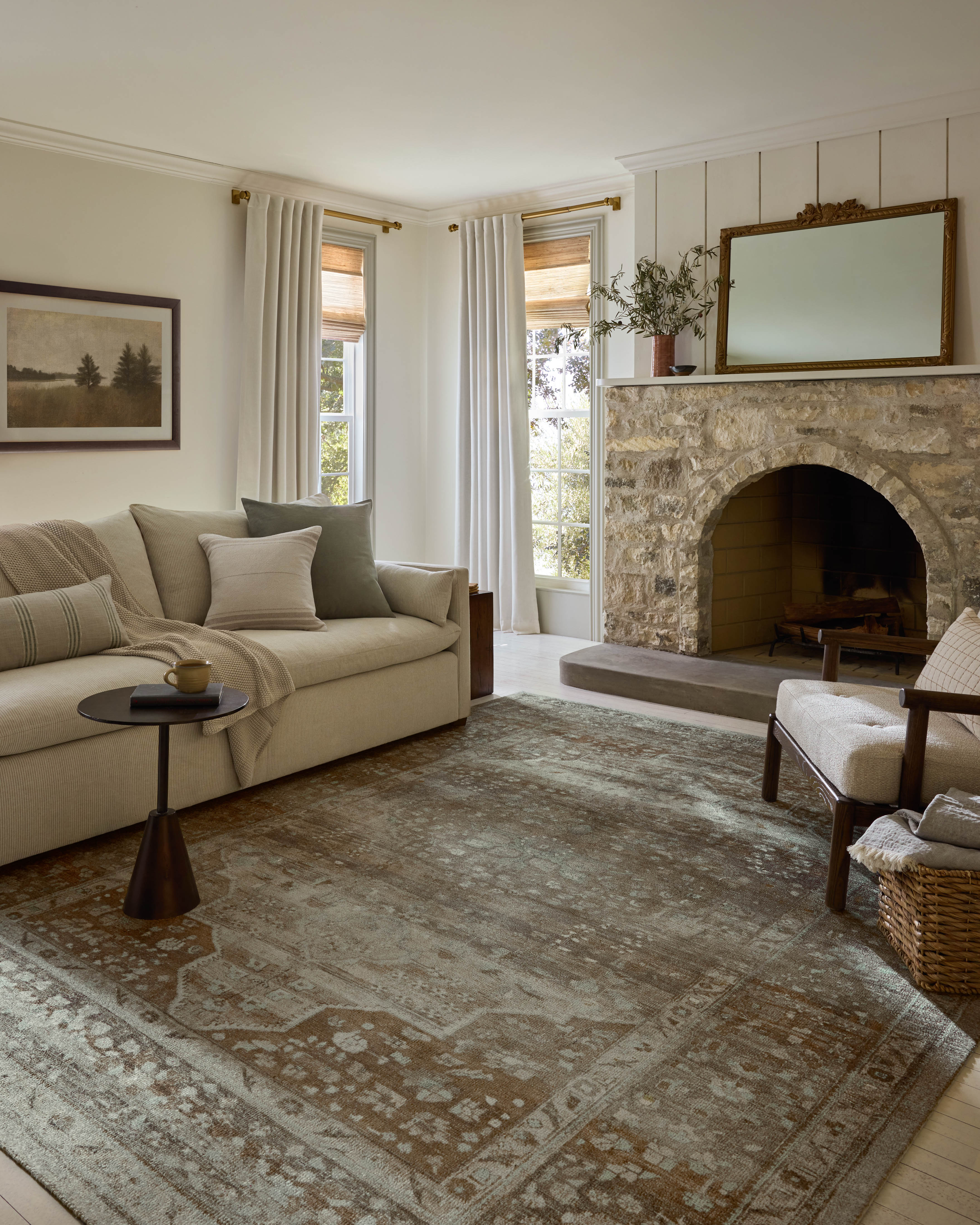 Magnolia Home by Joanna Gaines x Loloi Wimberly Earth / Multi Rug RUGS - synthetic Loloi 18" x 18" sample
