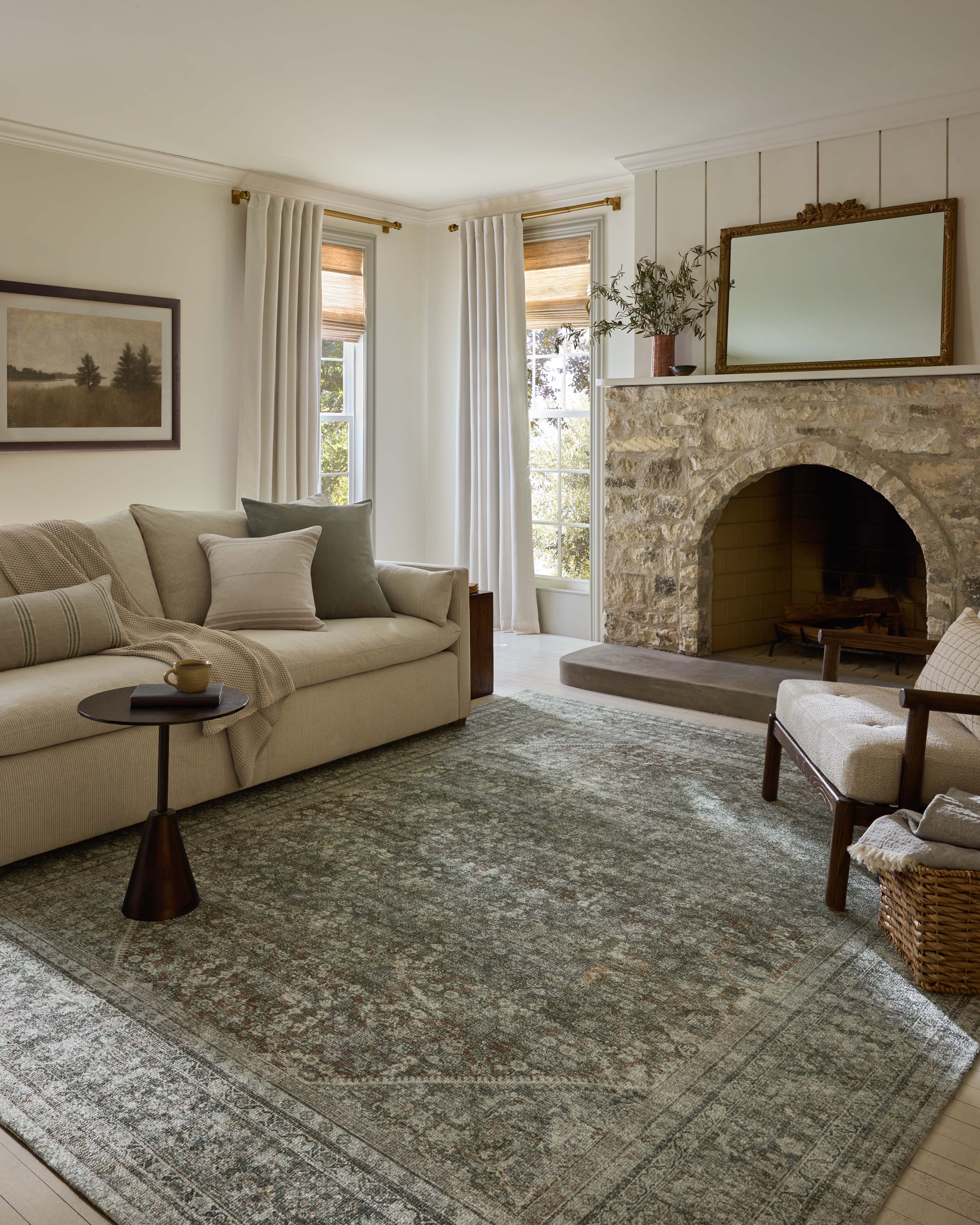 Magnolia Home by Joanna Gaines x Loloi Wimberly Tobacco / Rust Rug RUGS - synthetic Loloi 18" x 18" sample
