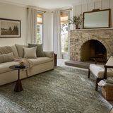 Magnolia Home by Joanna Gaines x Loloi Wimberly Lagoon / Wheat Rug RUGS - synthetic Loloi 18" x 18" sample