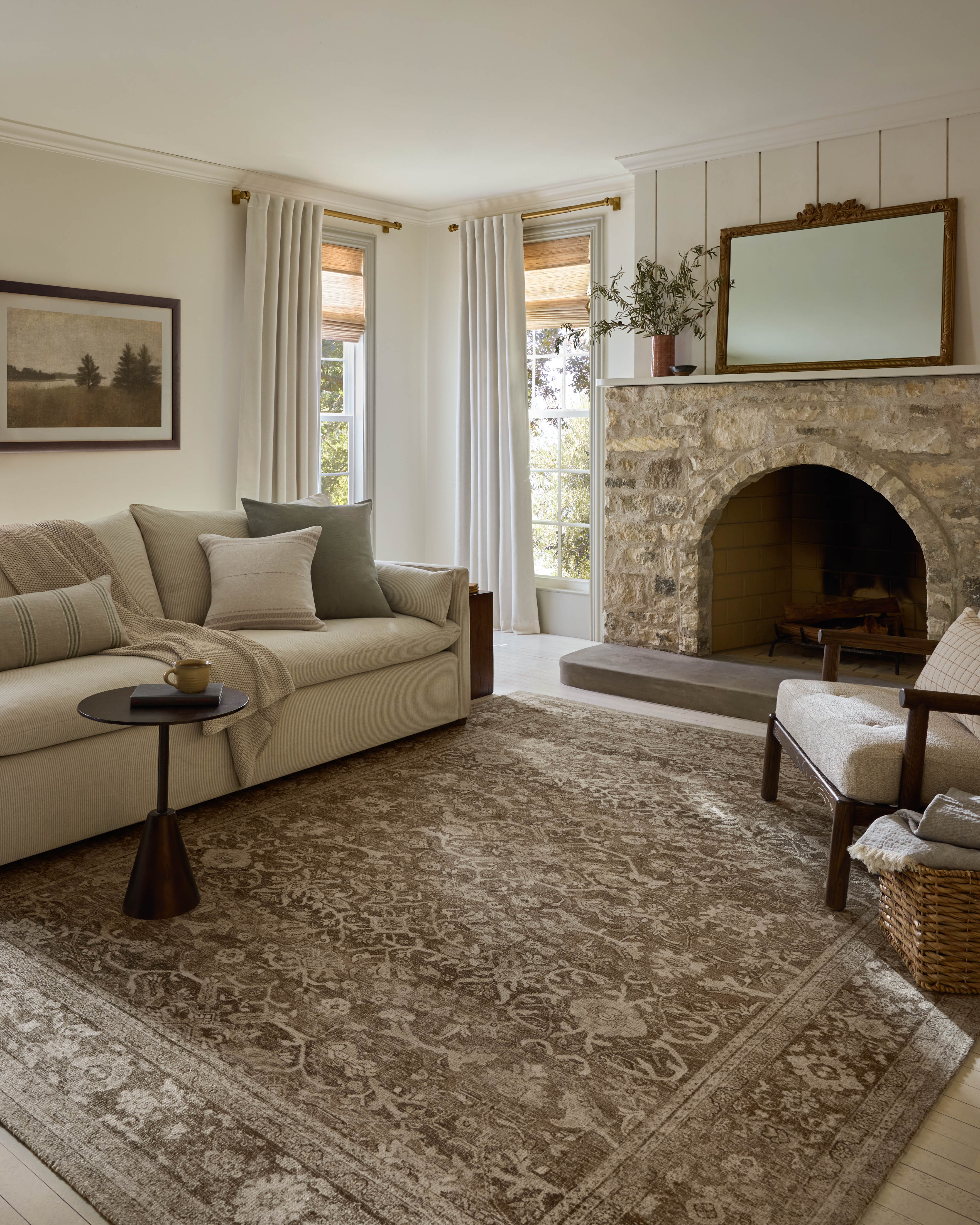Magnolia Home by Joanna Gaines x Loloi Wimberly Bark / Ivory Rug RUGS - synthetic Loloi 18" x 18" sample