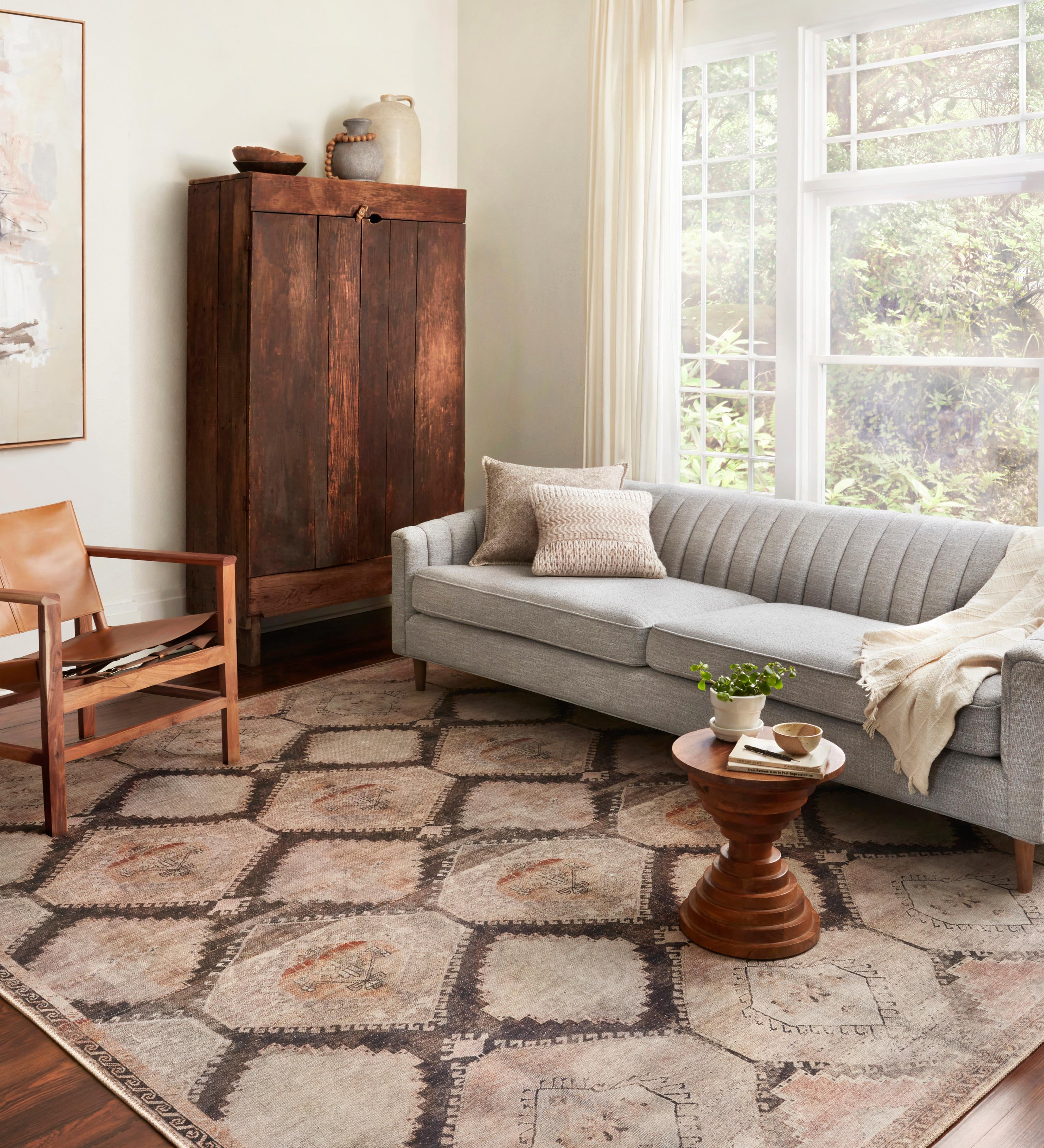 Loloi Wynter Graphite / Blush Rug 2-RUGS - patterned Loloi