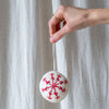 Embroidered Wool Snowflake Ornament - Rug & Weave