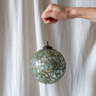 Mint Juniper Glass Ball Ornament - Rug & Weave