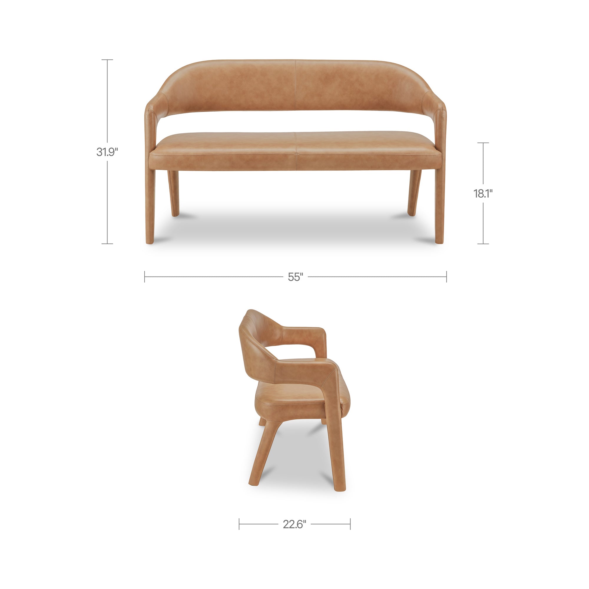 Marten Dining Bench FURNITURE - dining bench Moe's Furniture