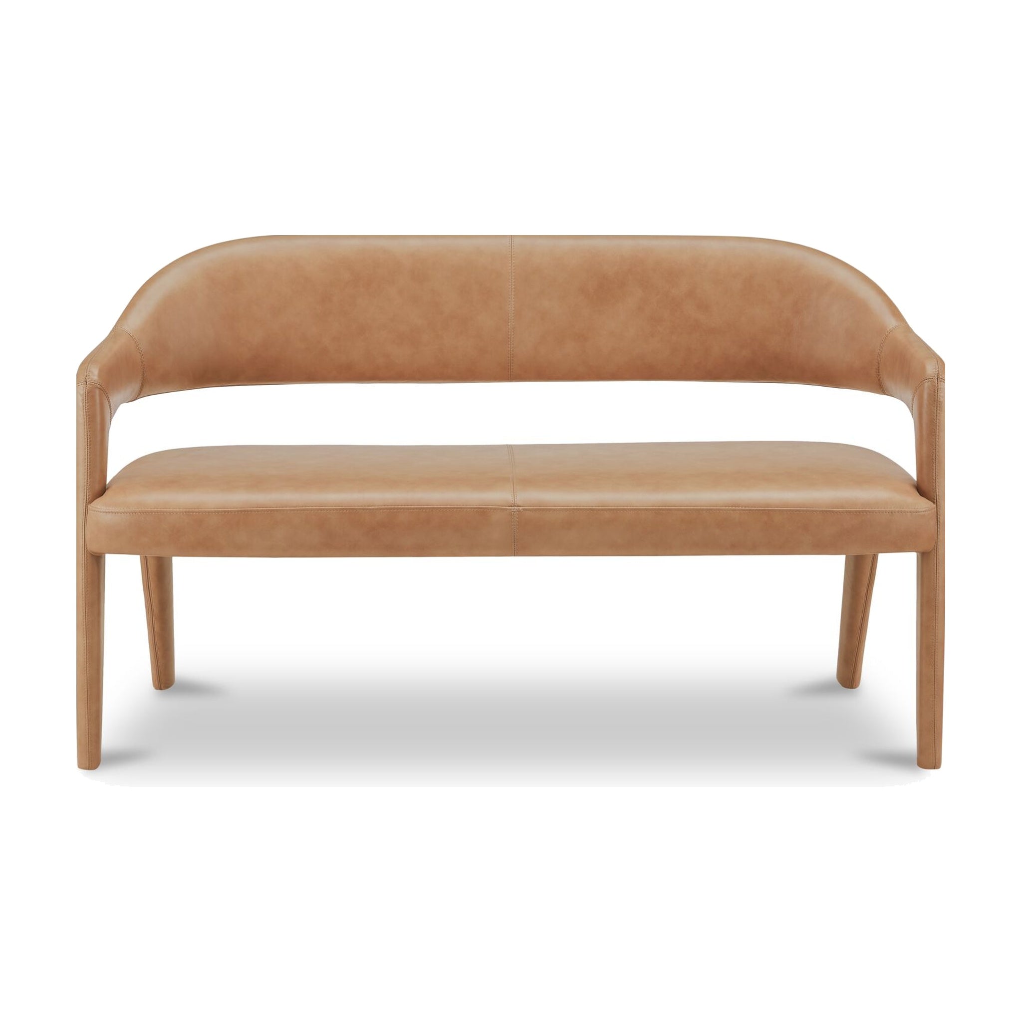 Marten Dining Bench FURNITURE - dining bench Moe's Furniture Tan Leather