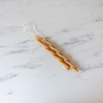 Twisted Beeswax Taper Candle by Handmade by Soleil - Rug & Weave