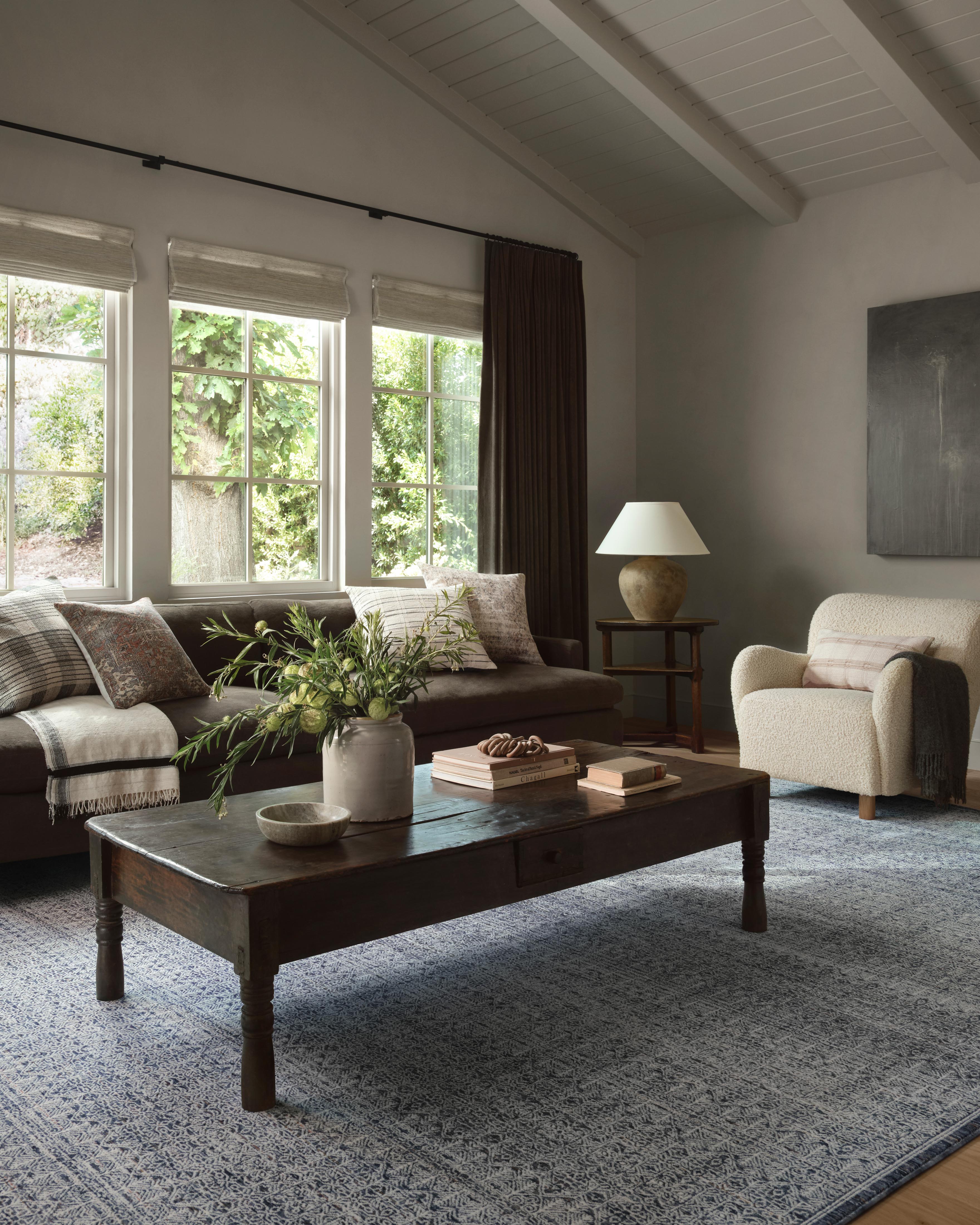 Amber Lewis x Loloi Zuma Denim / Ivory Rug 2-RUGS - patterned Loloi