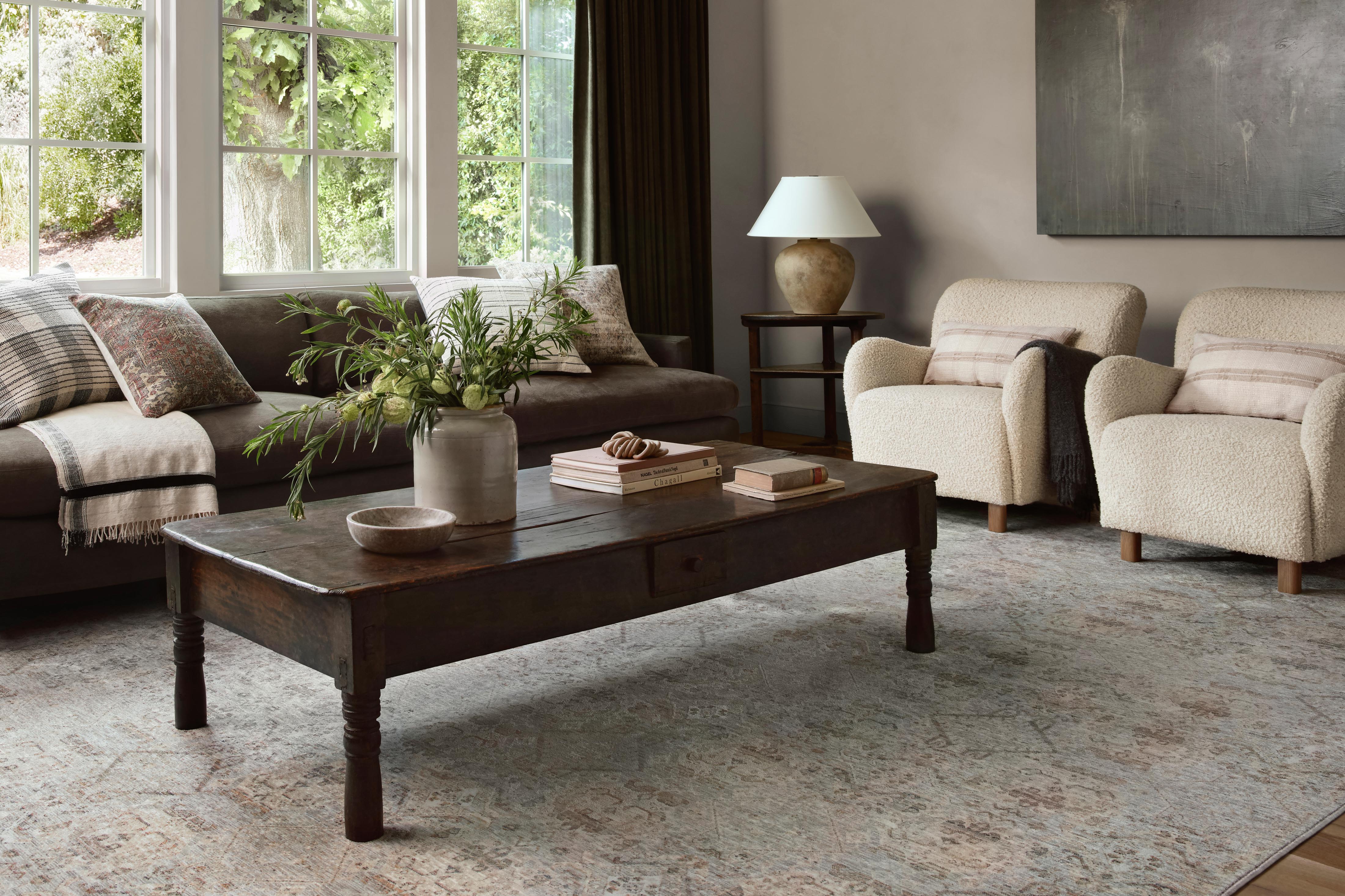 Amber Lewis x Loloi Zuma Silver / Multi Rug RUGS - synthetic Loloi