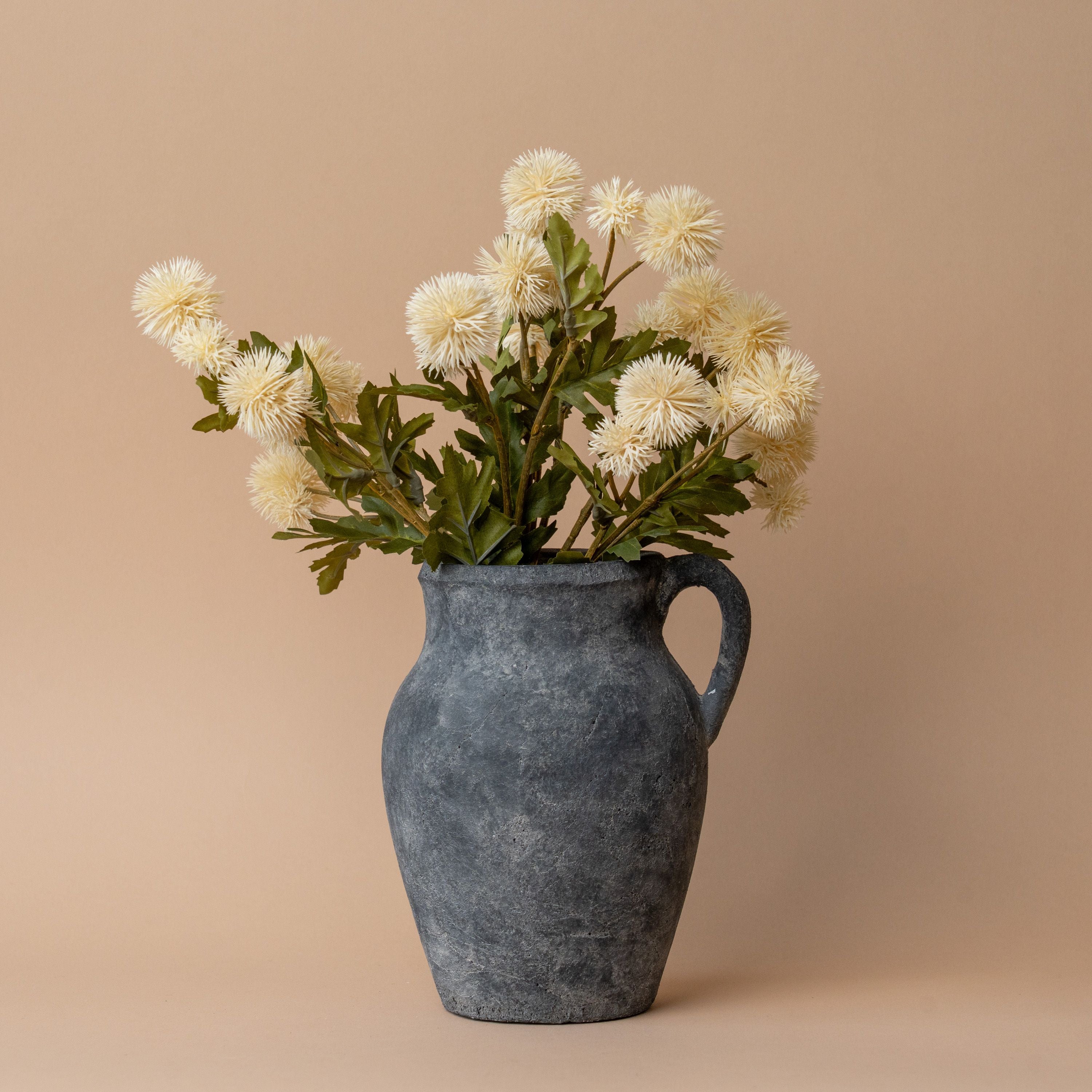 Faux White Pom Pom Stem faux stem Indaba