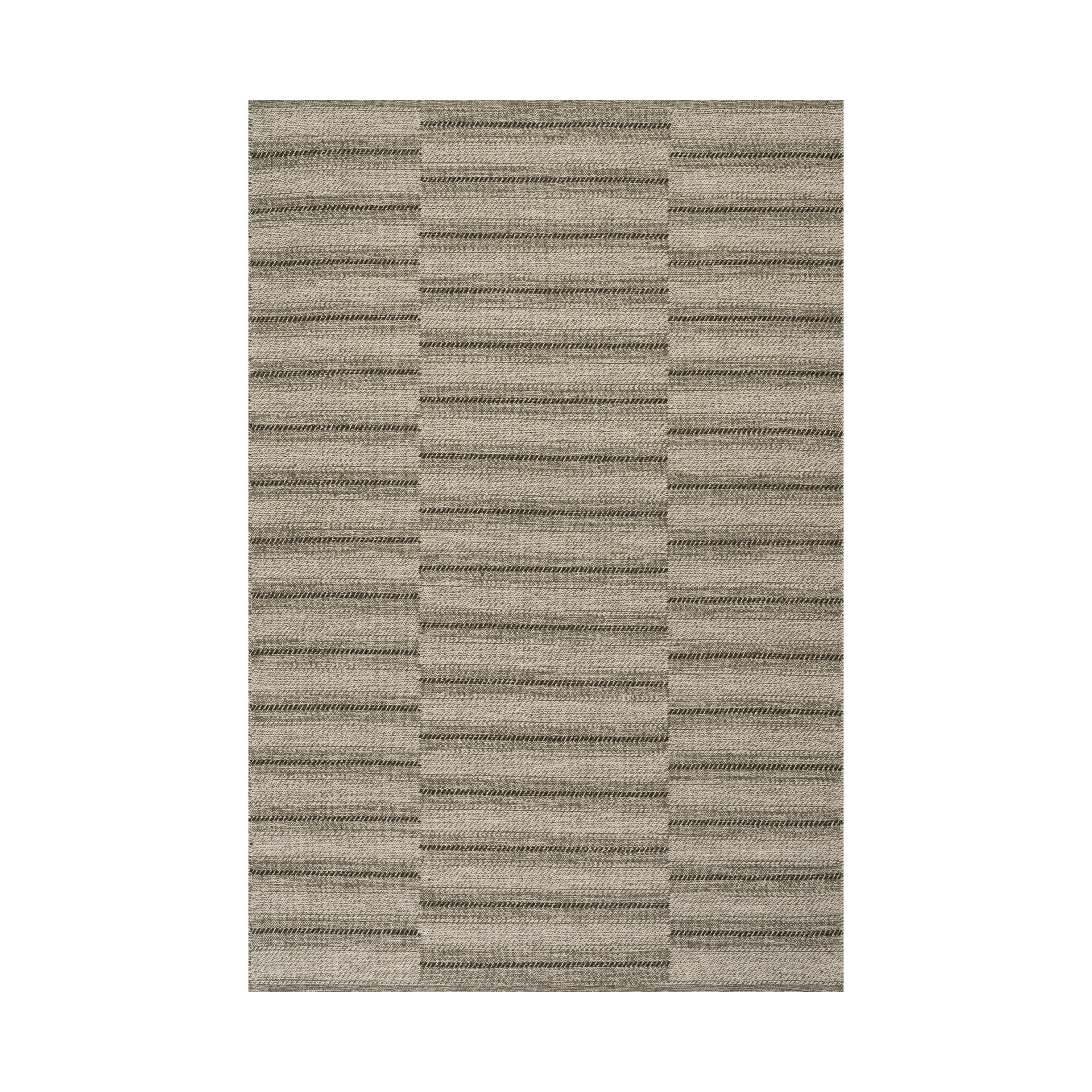 Nate Berkus Mateo Striped Wool Cozy Area Rug RUGS - wool Dash & Albert Olive 3' x 5'