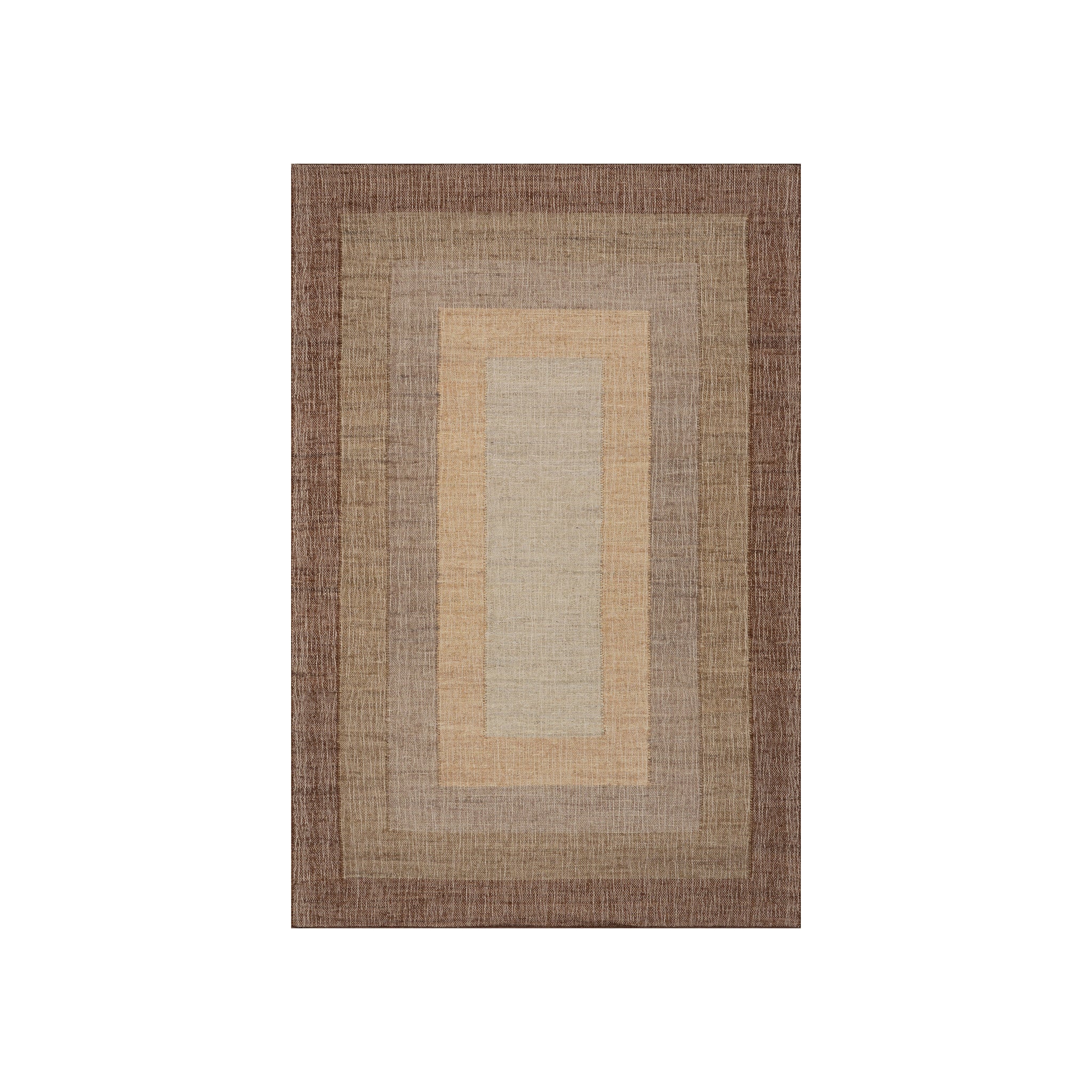 Tavira Modern Bordered Indoor Rug RUGS - jute Dash & Albert Brown 2' x 3'