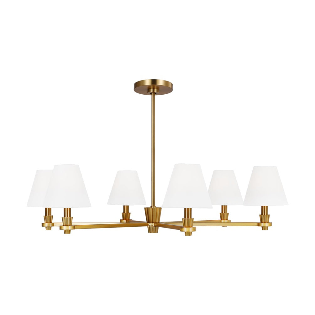 Paisley Large Chandelier, Burnished Brass