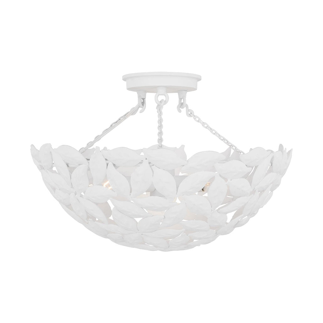 Kelan Semi Flush Mount LIGHTING - flush mount Visual Comfort - Studio Textured White