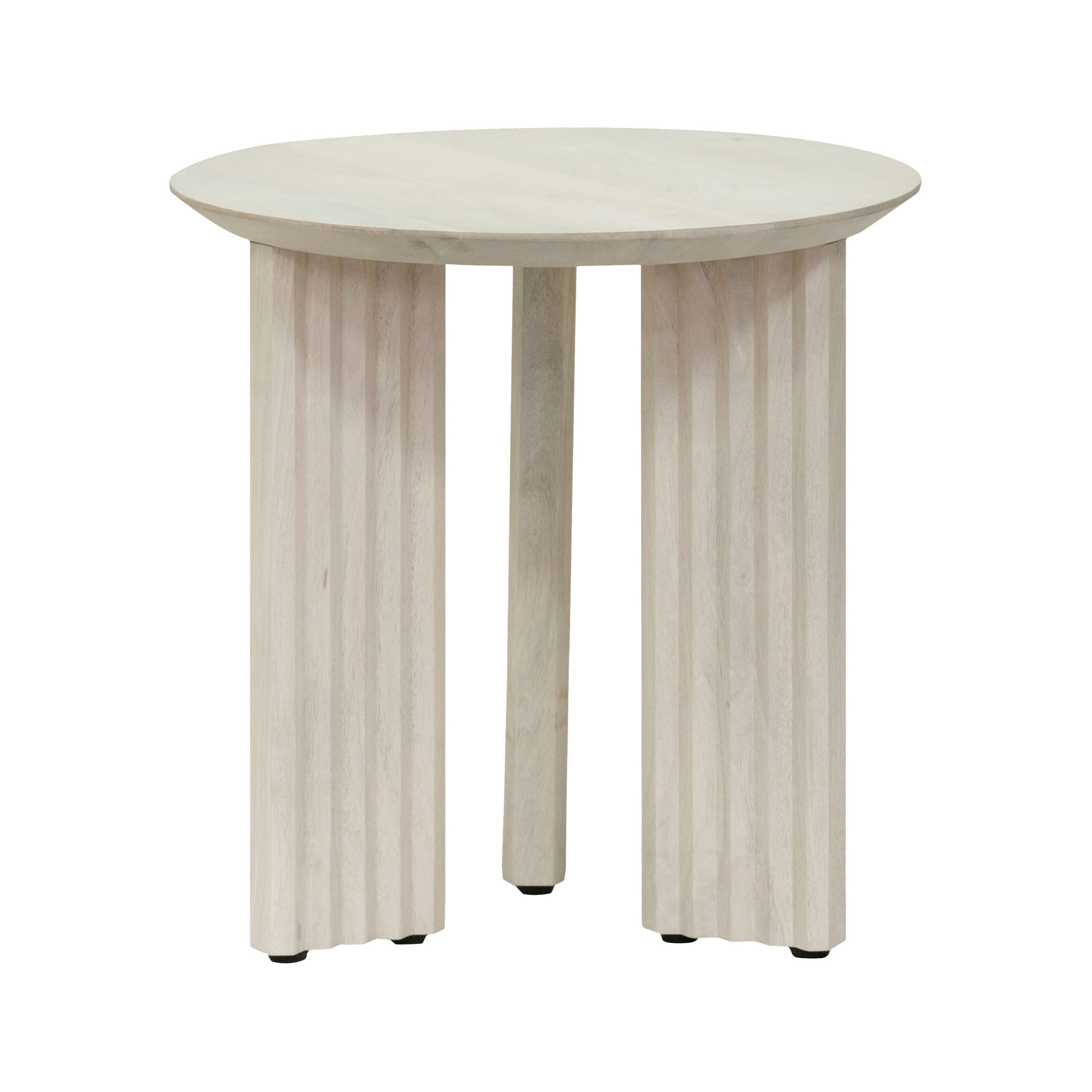 Agnes End Table FURNITURE - end table Surya White