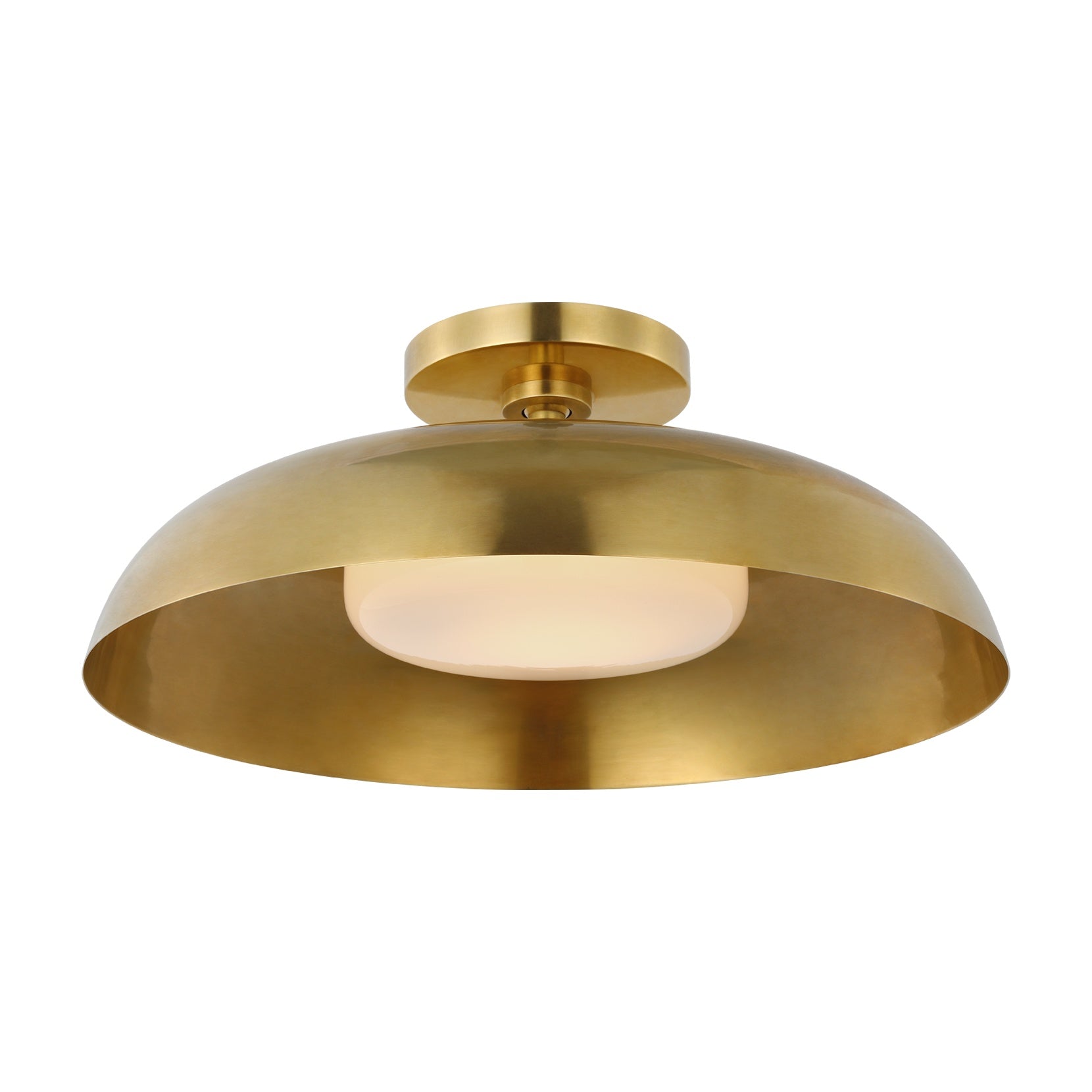 Cyrus 16" Flush Mount LIGHTING - flush mount Visual Comfort - Signature Hand-Rubbed Antique Brass