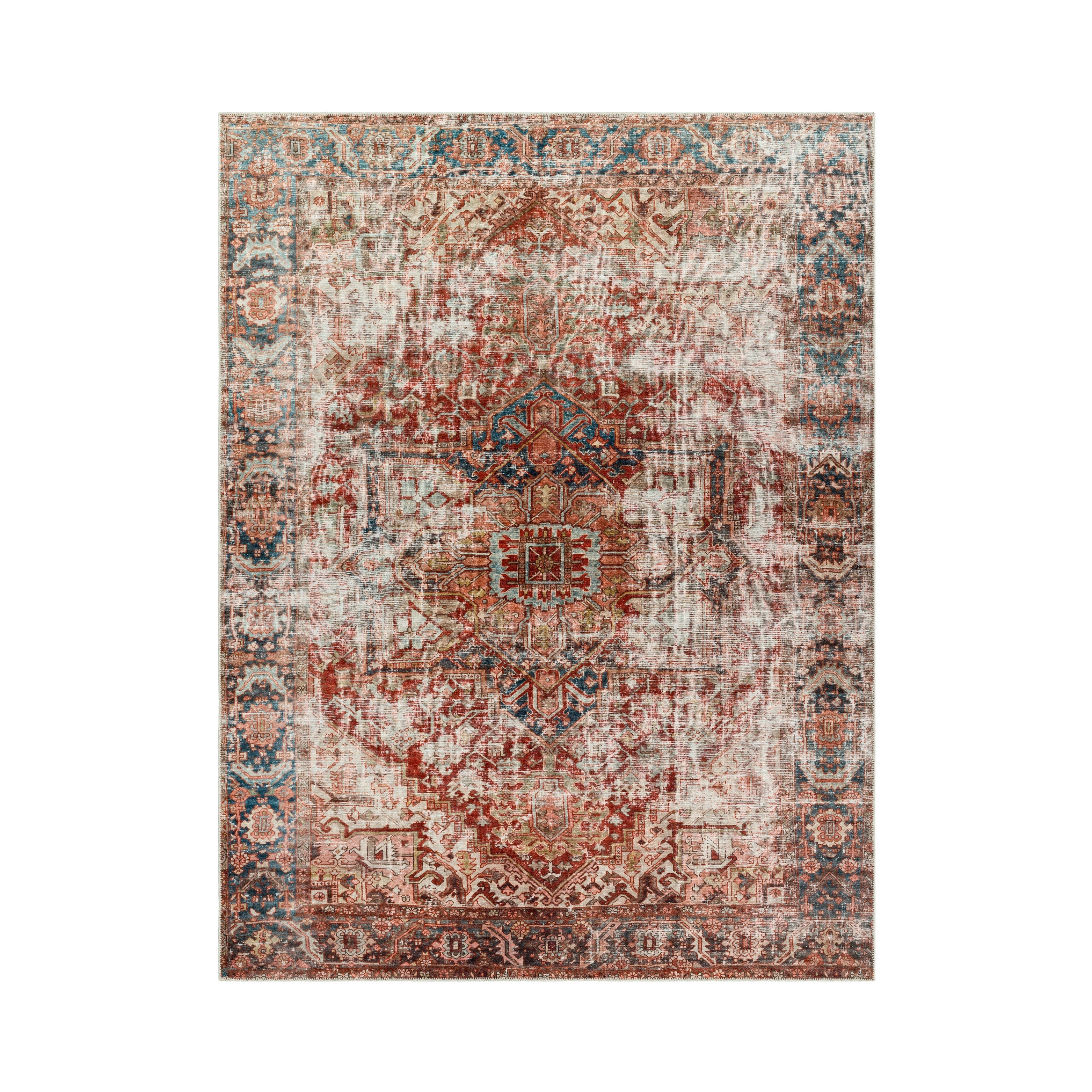 Aria Brick / Midnight Washable Rug RUGS - synthetic Surya