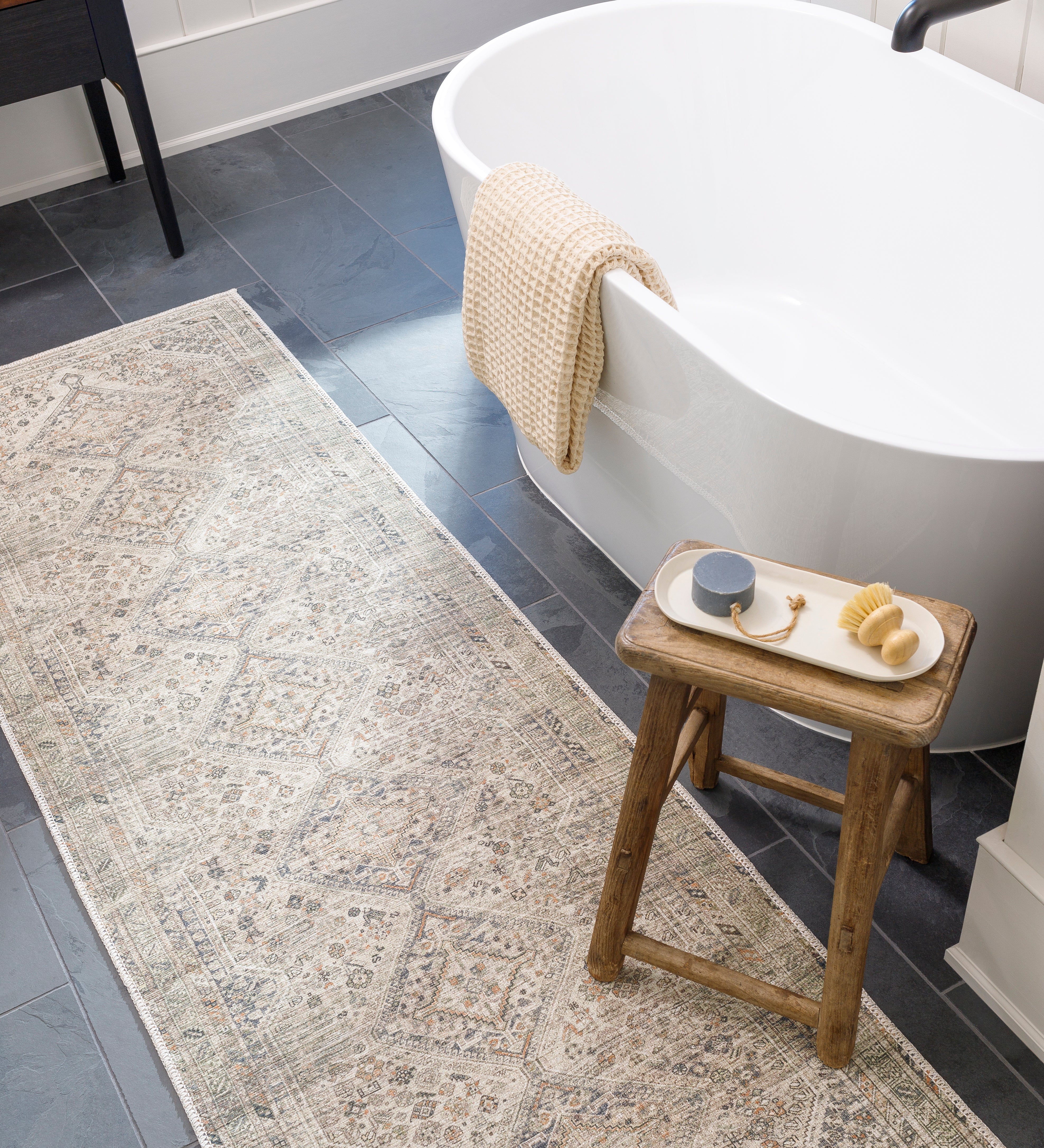 Aria Sage / Gold Washable Rug RUGS - synthetic Surya