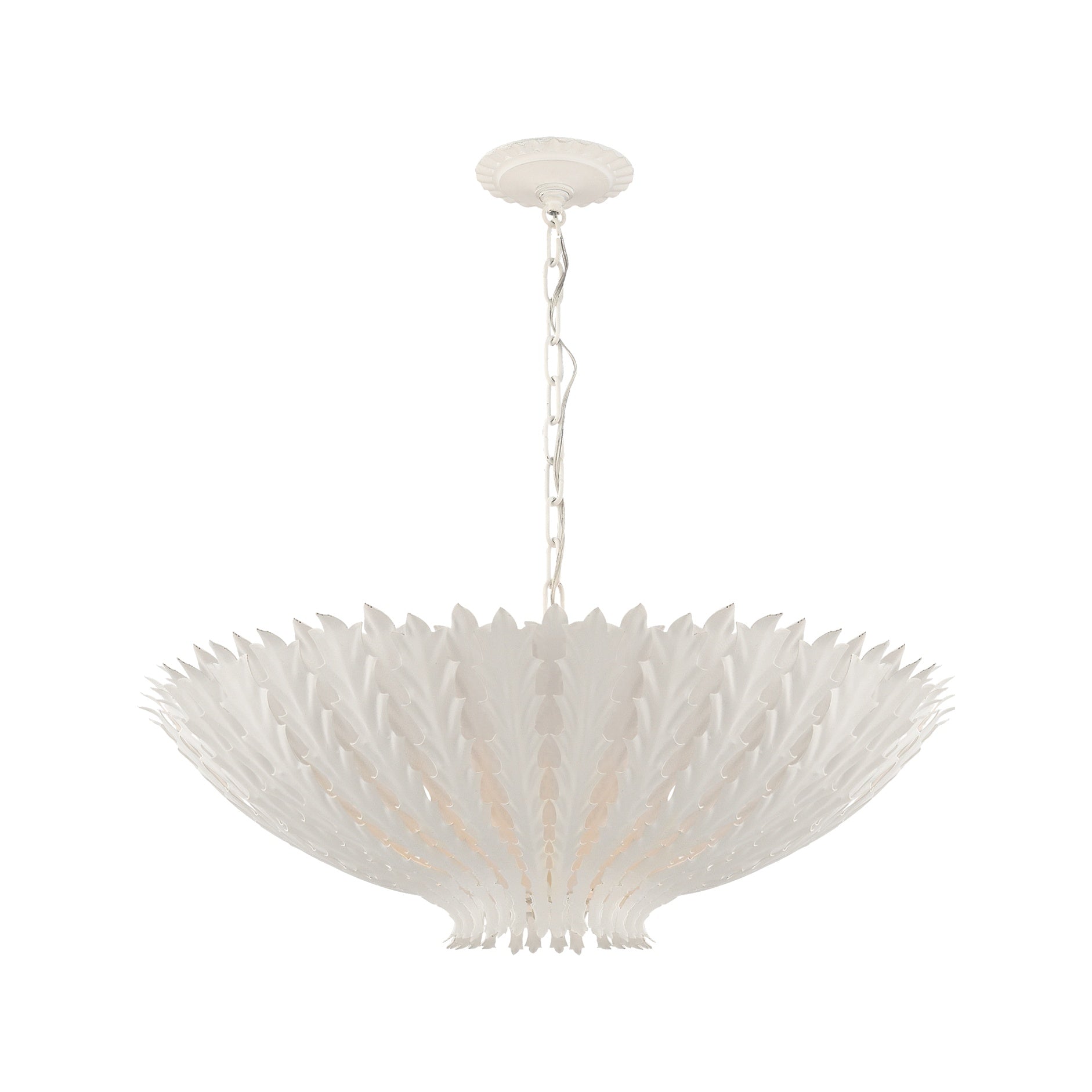 Hampton Medium Chandelier LIGHTING - chandelier Visual Comfort Plaster White