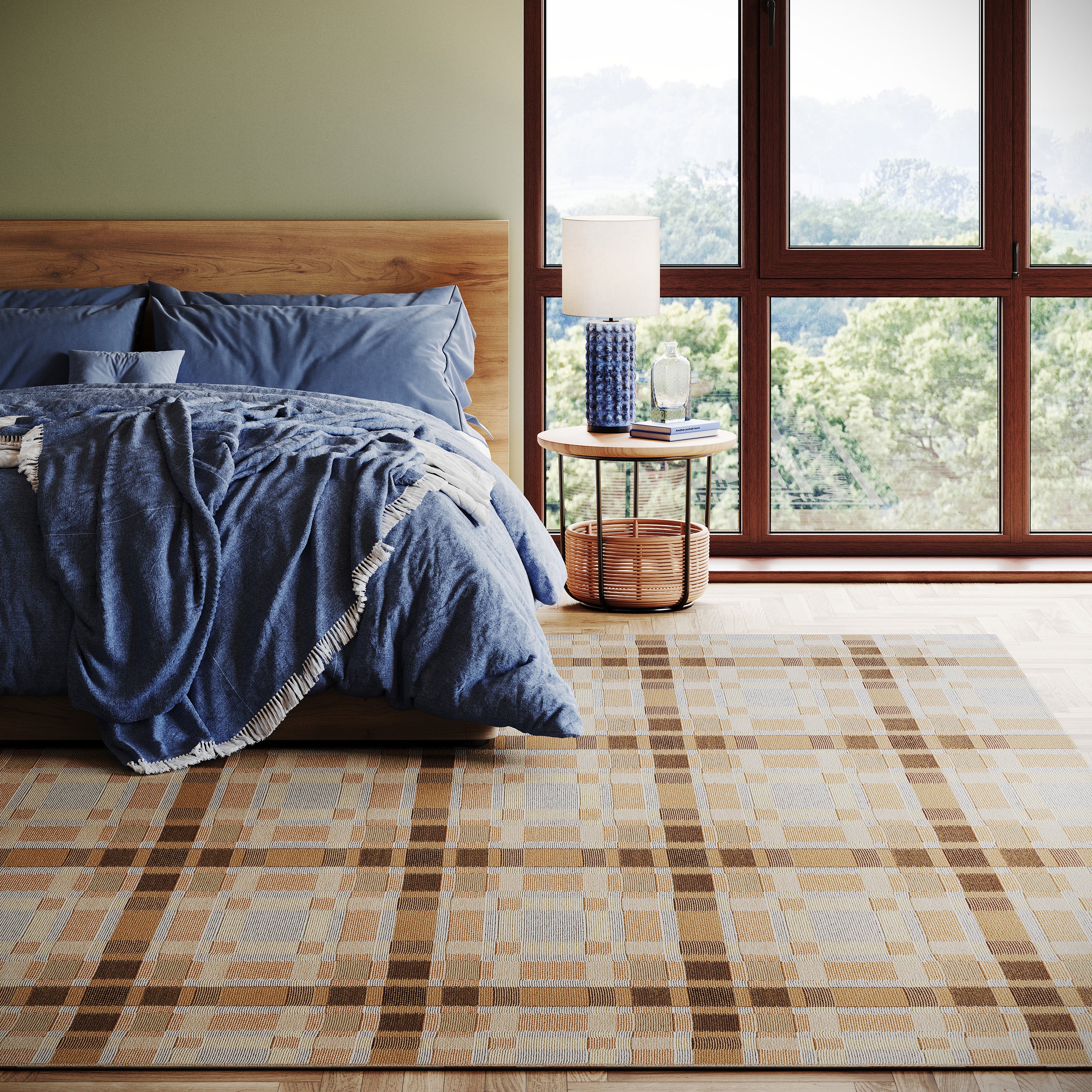 Mesael Modern Plaid Indoor Rug RUGS - synthetic Dash & Albert
